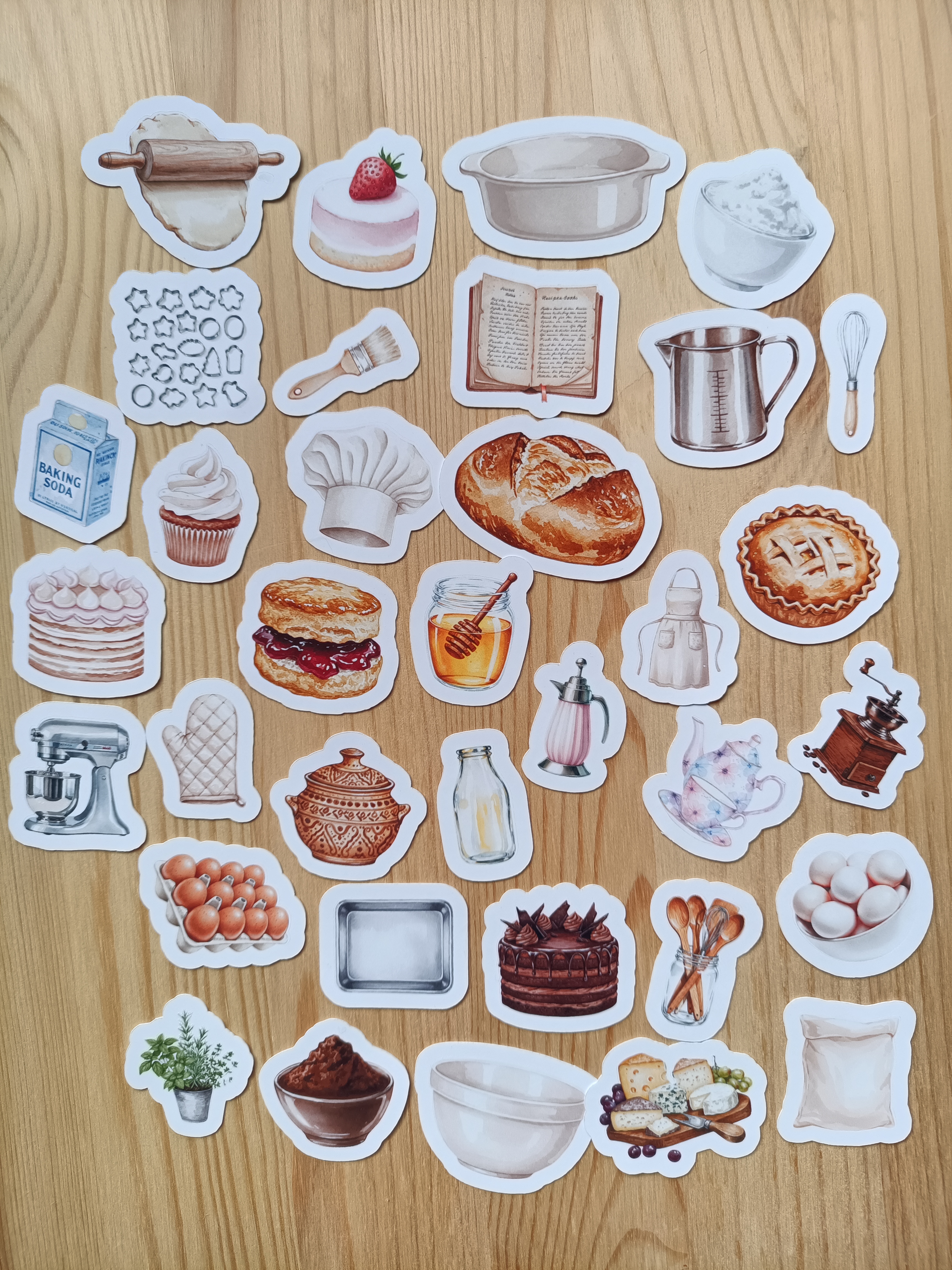 Baktema klistermärkesset - 35 st.