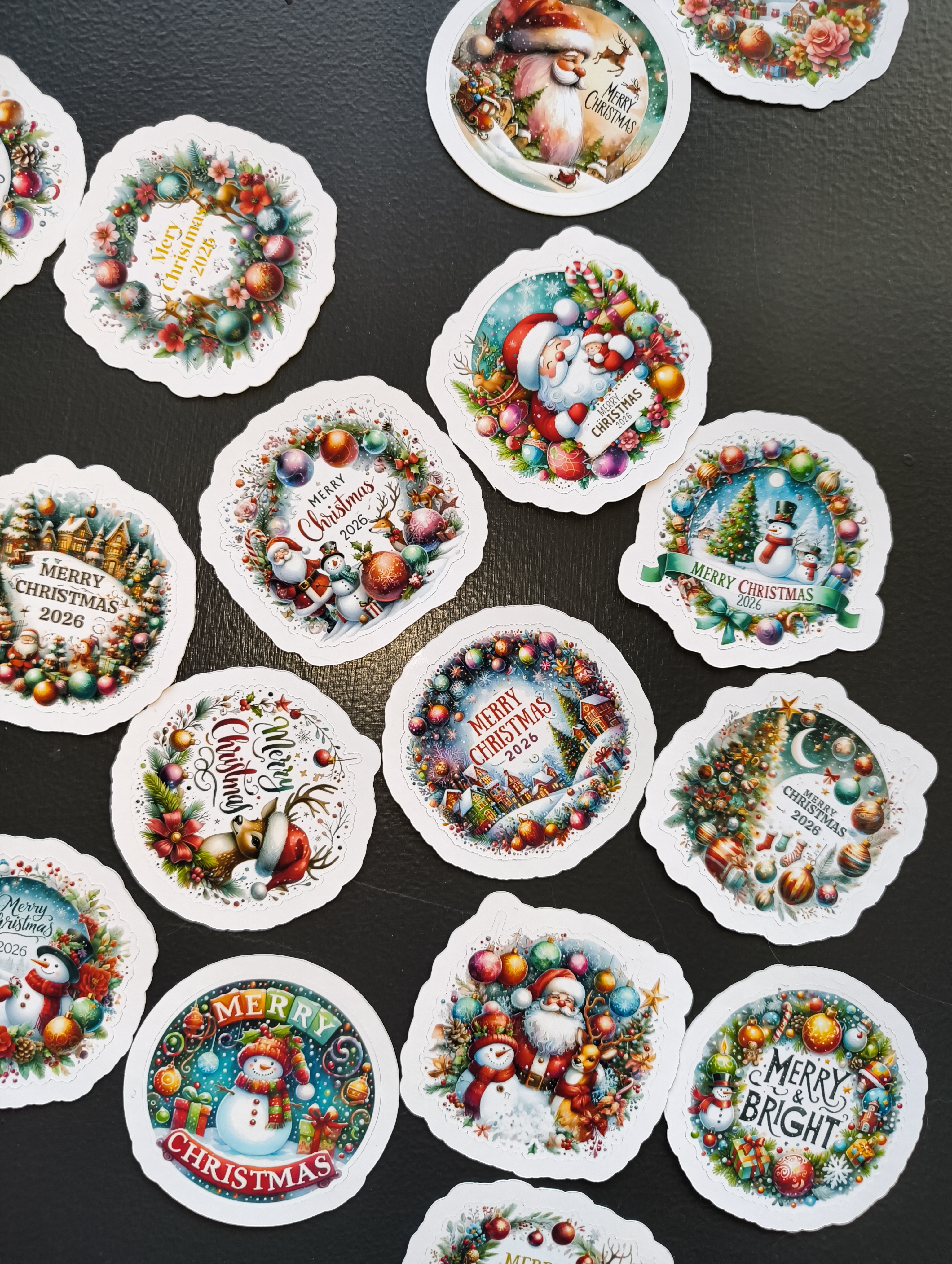 Christmas-themed Decorative Stickers - 45 st.