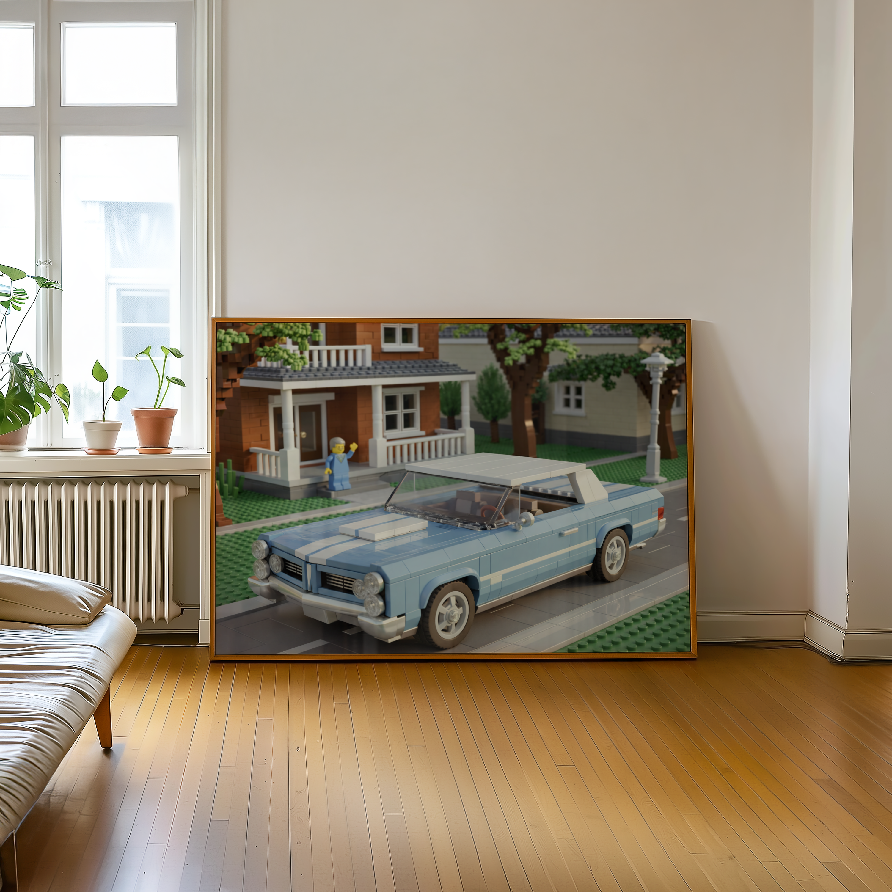 A2 Poster Vintage Kombibil – Retro Brick-Style Illustration