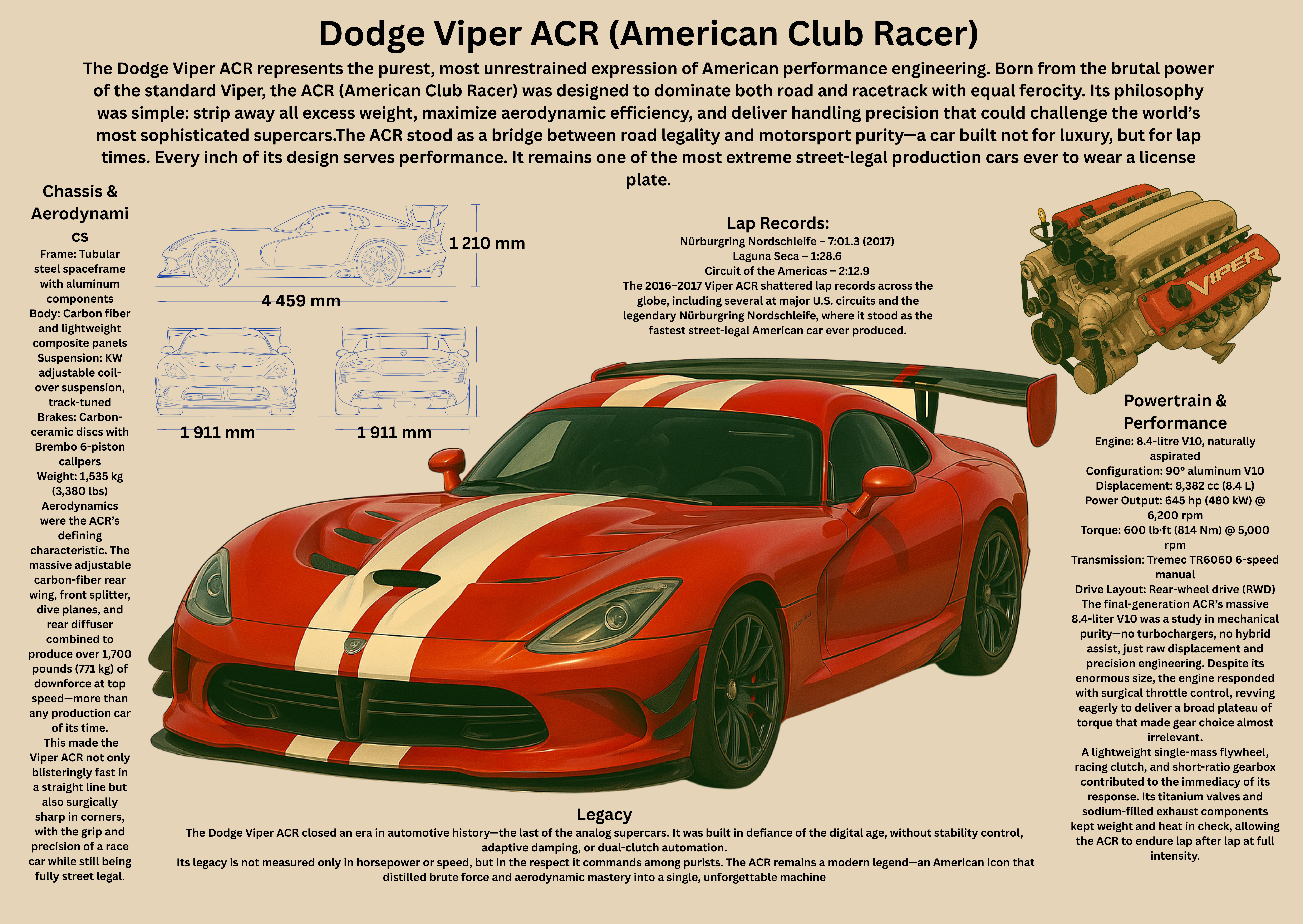 Dodge Viper ACR - Affischer A2