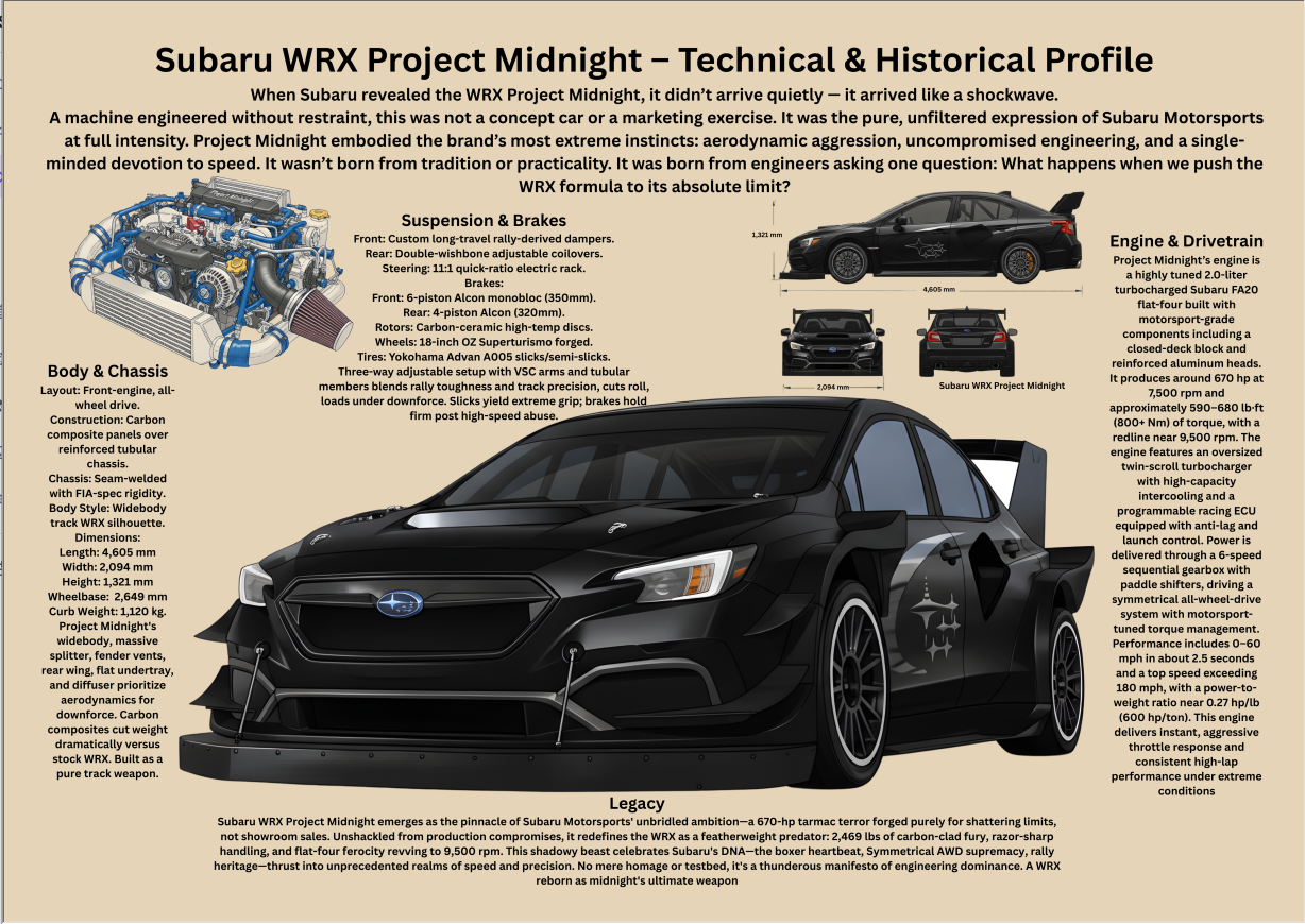 A2 Poster Extrem Banbil – Teknisk Motorsportillustration