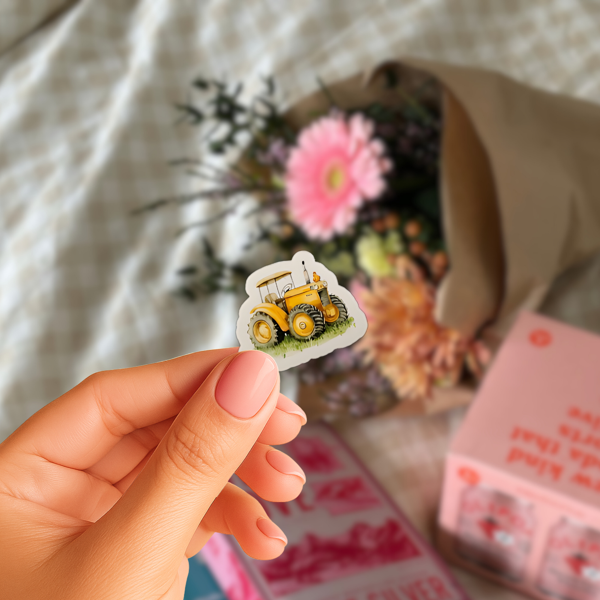  Klistermärken med Traktorer och Bilar - 24 st.