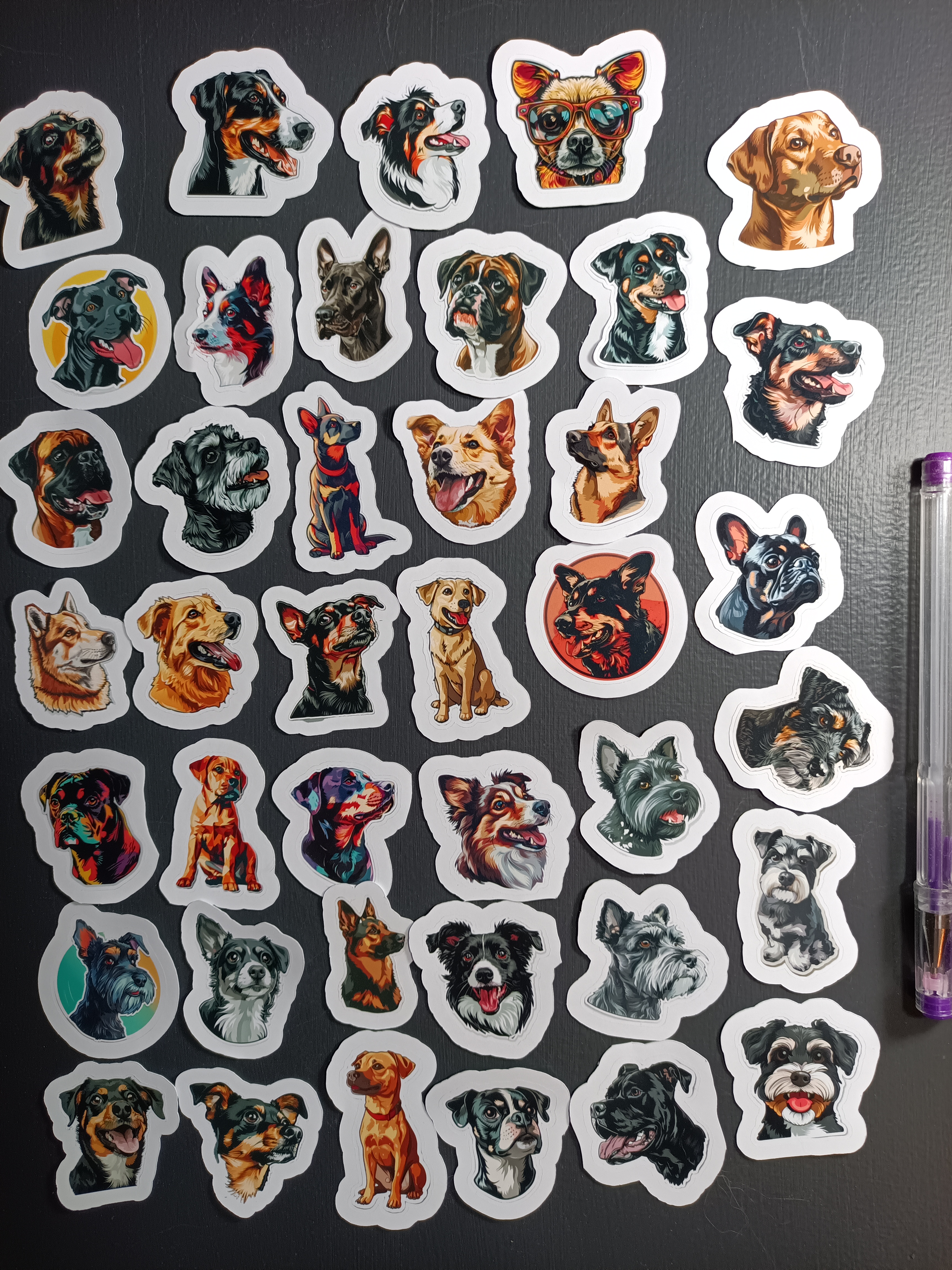 Hundklistermärkespaket - 40 st.