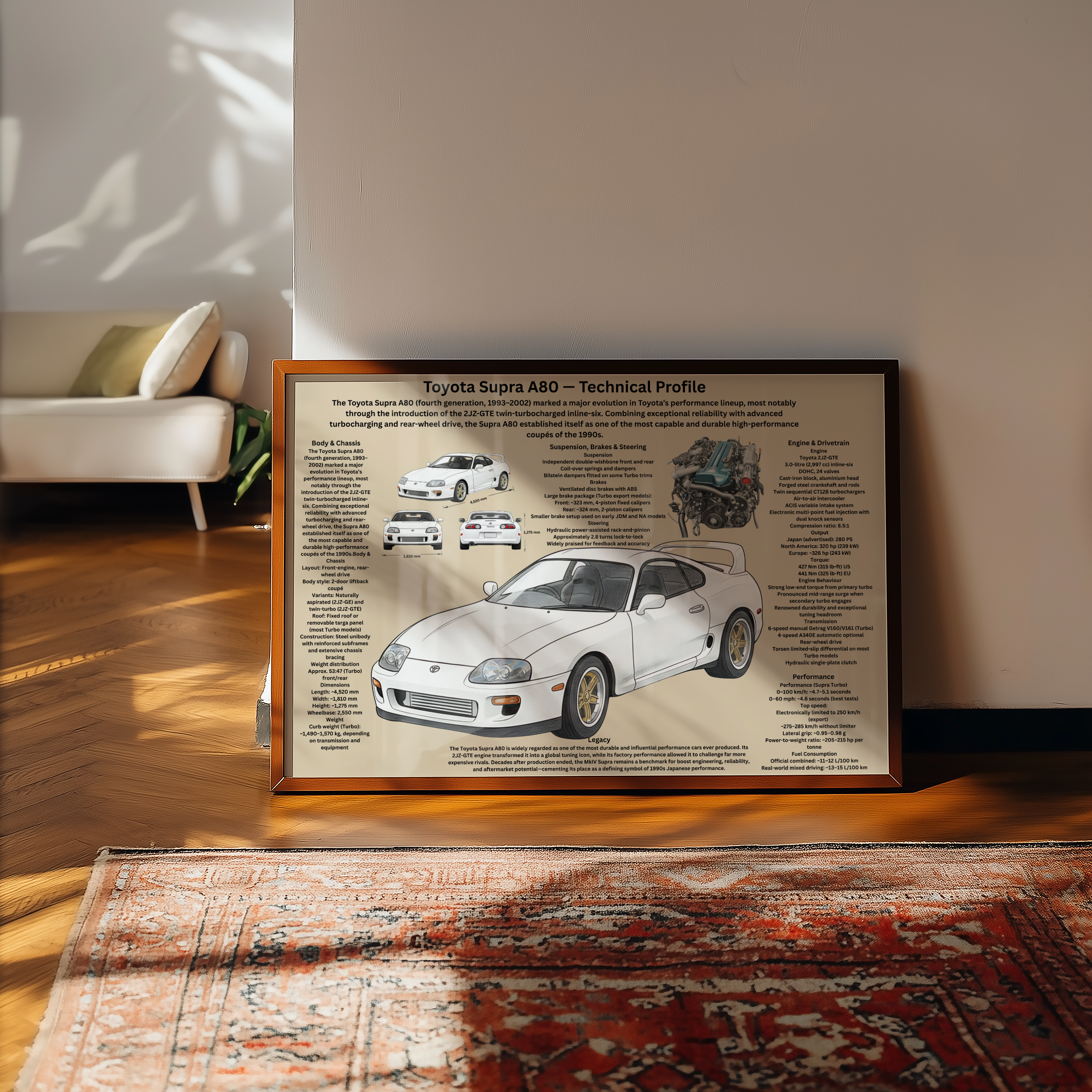 A2 Poster Toyota Supra A80 