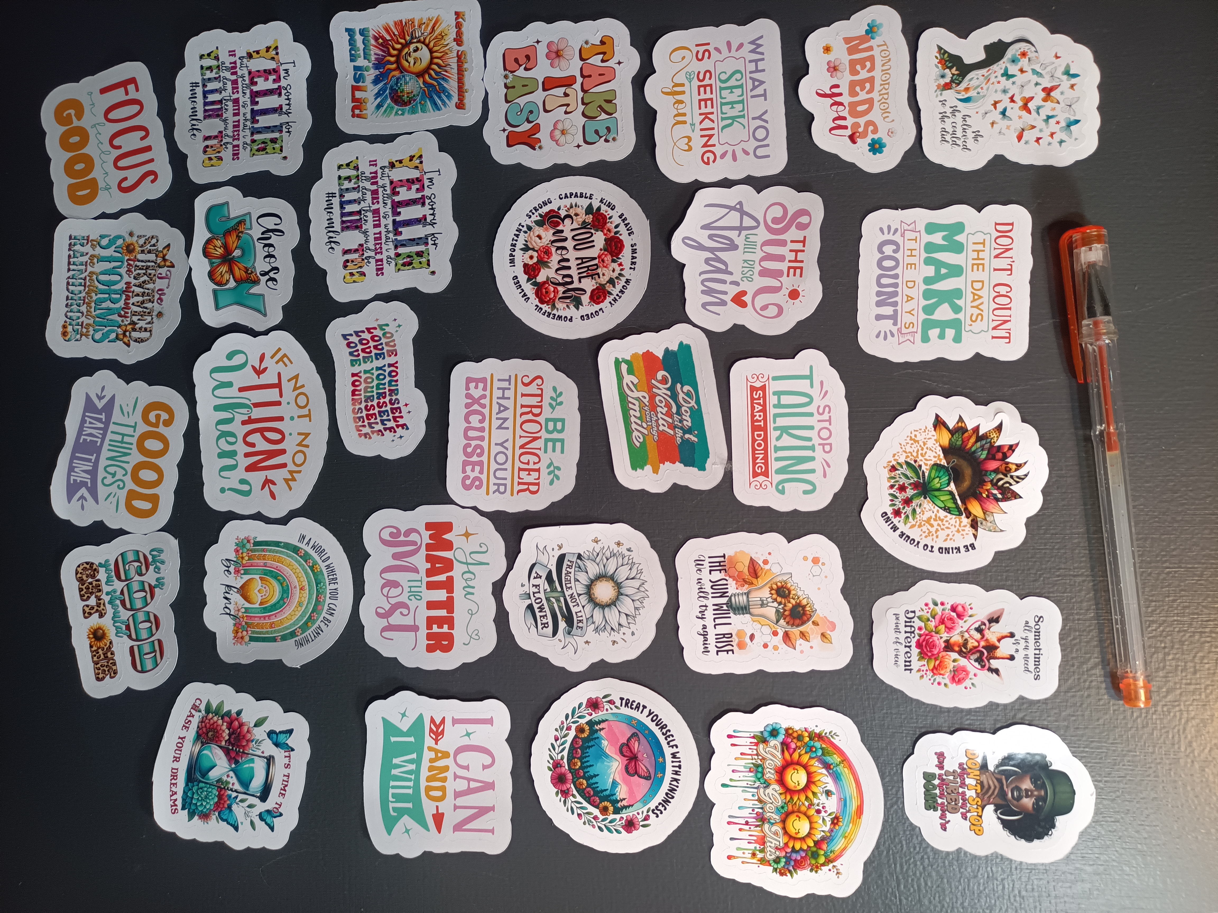 Inspirerande citat klistermärken set - 31 st.