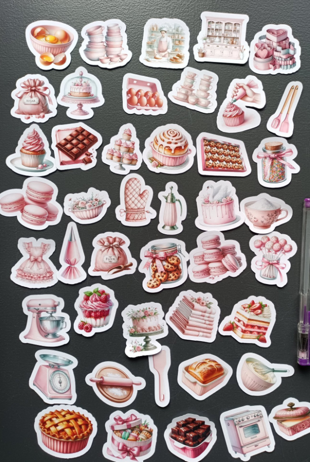 Klistermärken med baktema 43 st.