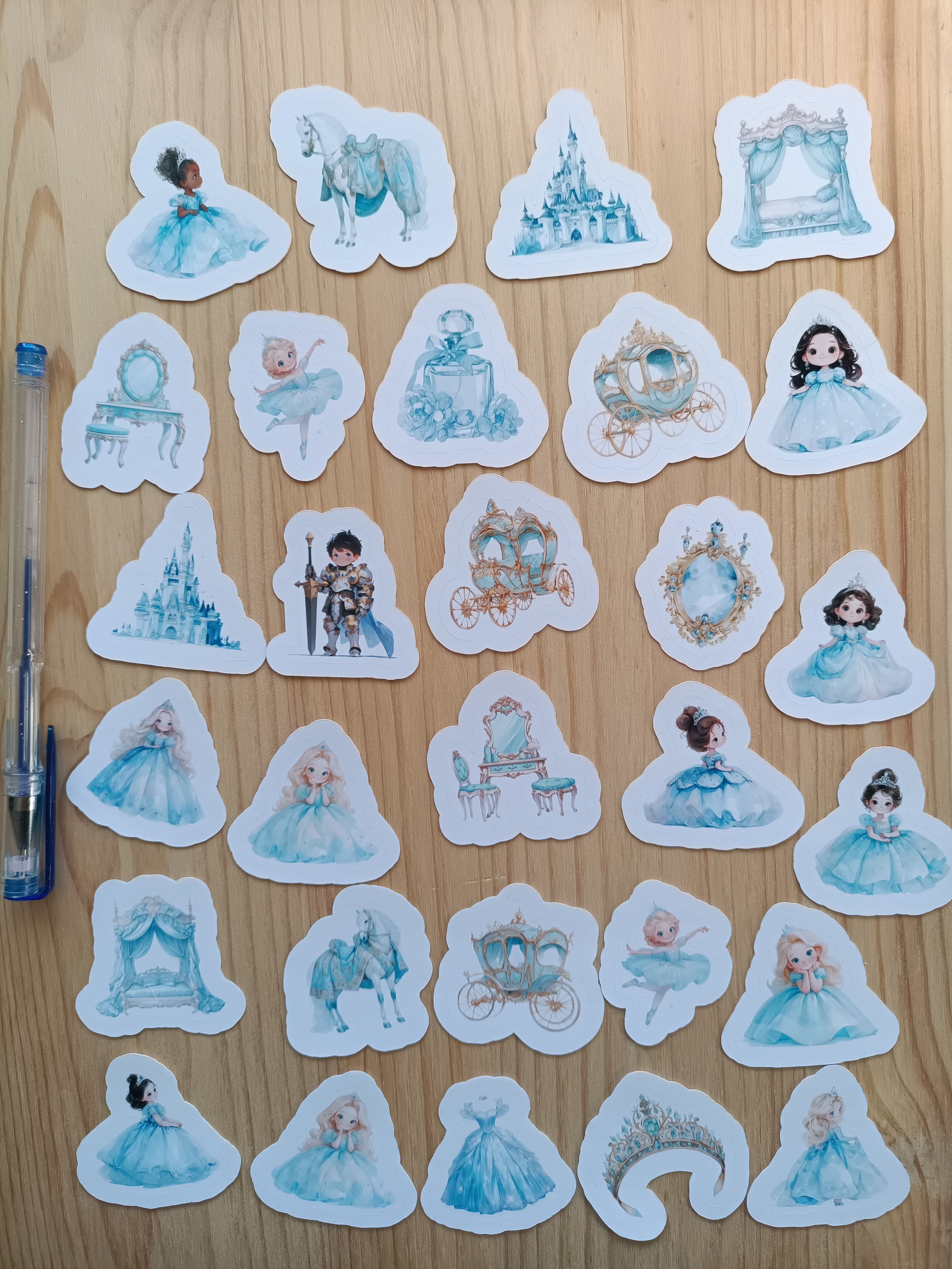 Prinsessa klistermärkeset - 29 st.