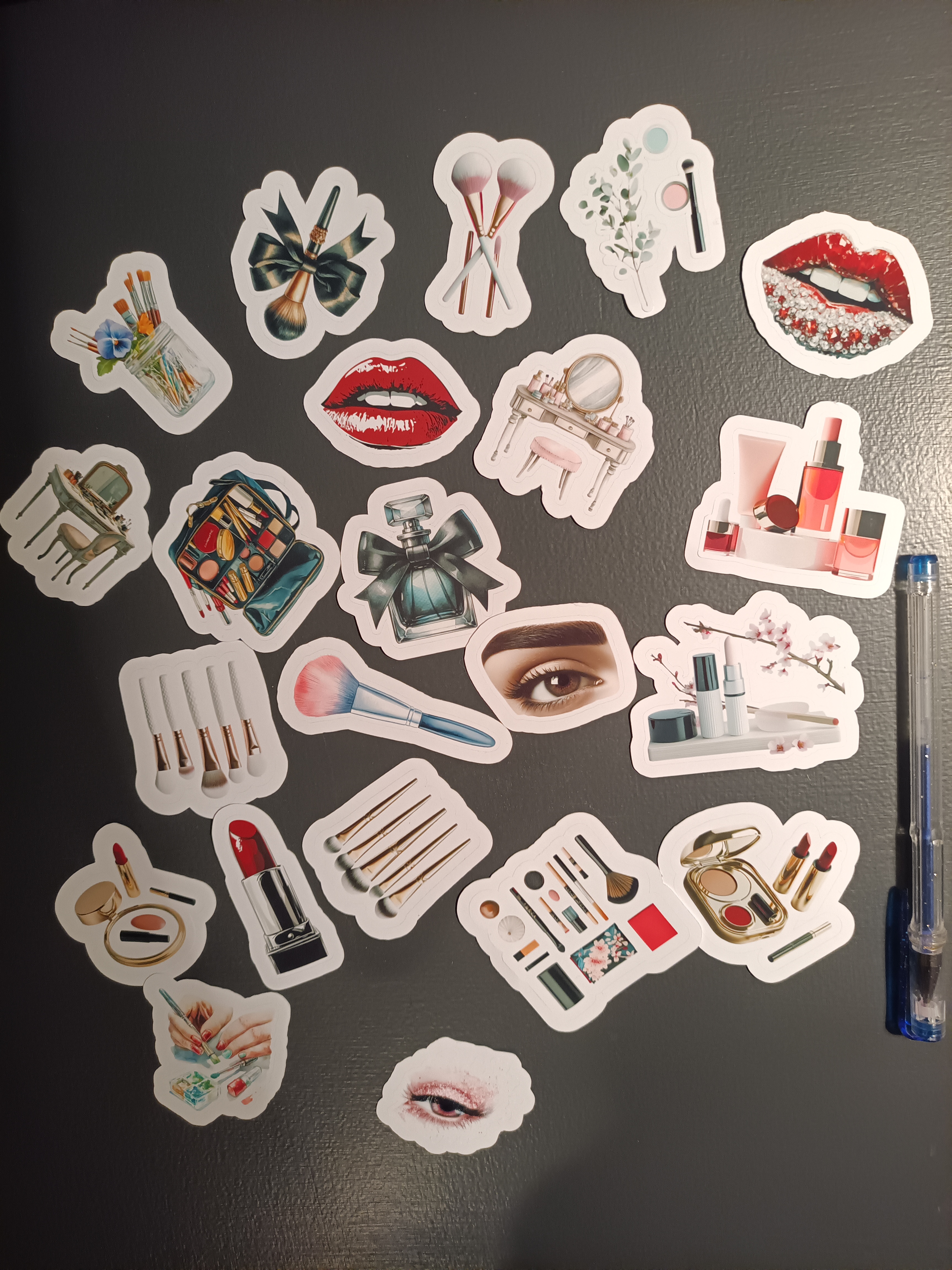 Skönhets- och sminkklistermärkesset - 22 st.