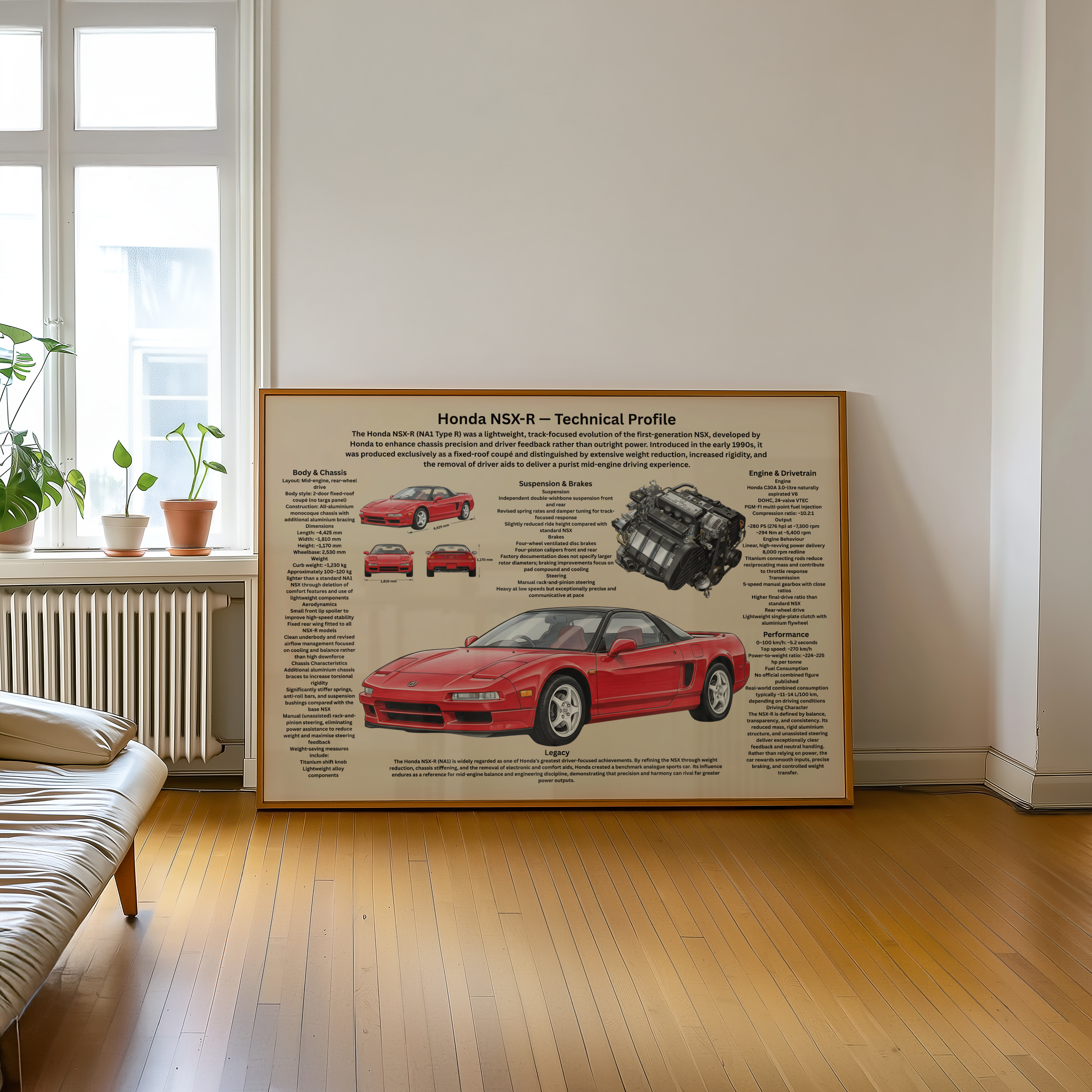 A2 Poster Honda NSX-R 