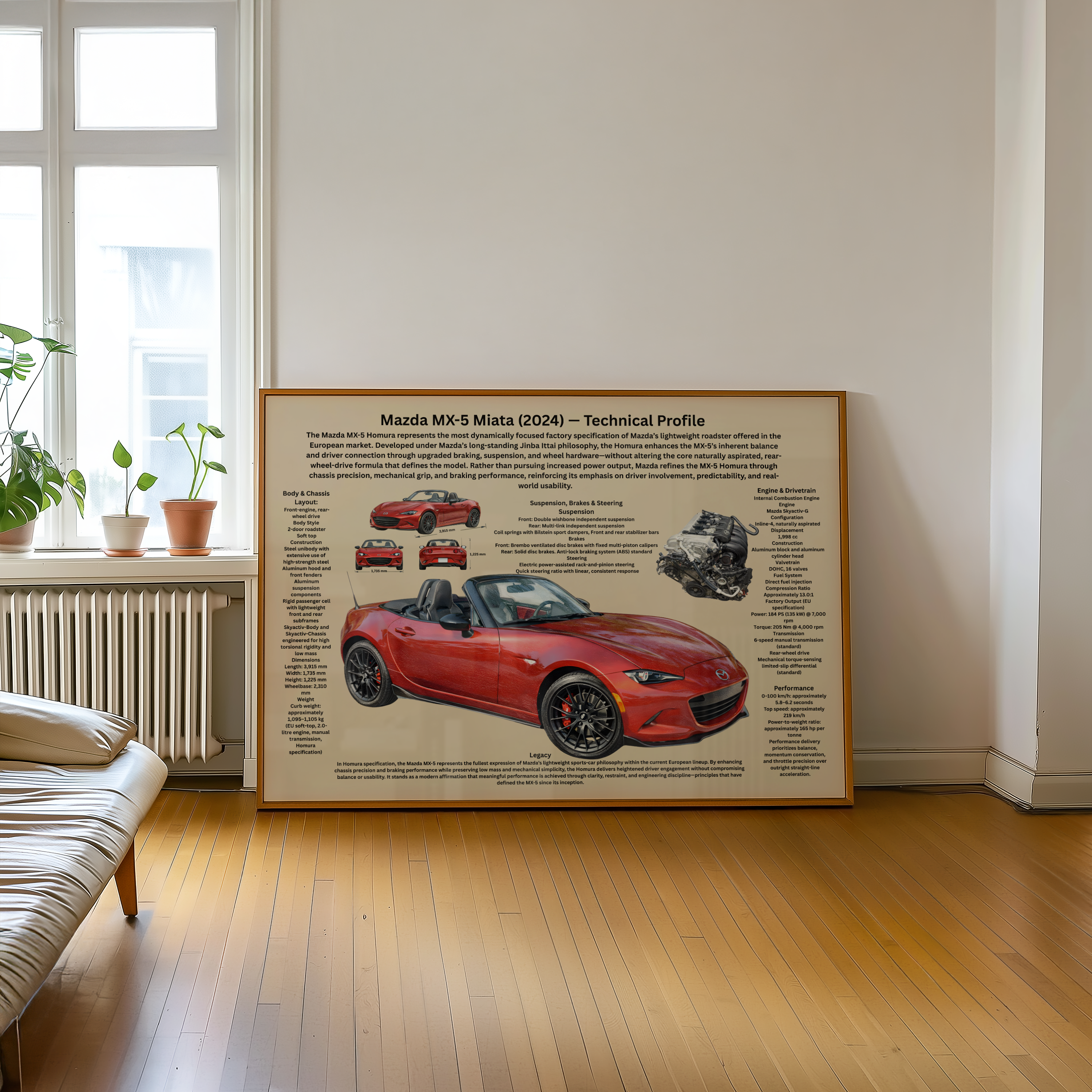 A2 Poster Mazda MX-5 Miata 2024 