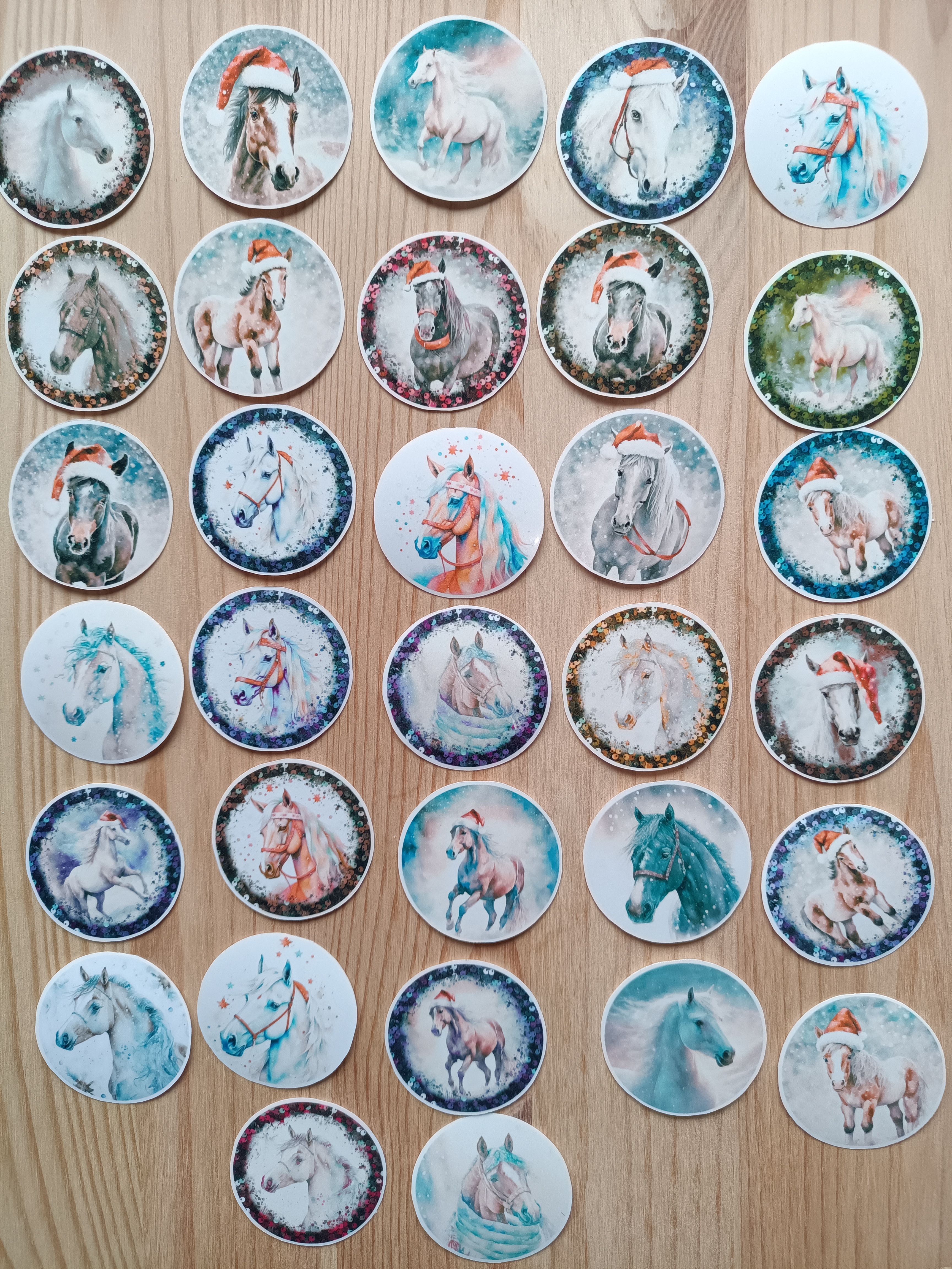 Set med dekorativa klistermärken med hästtema - 32