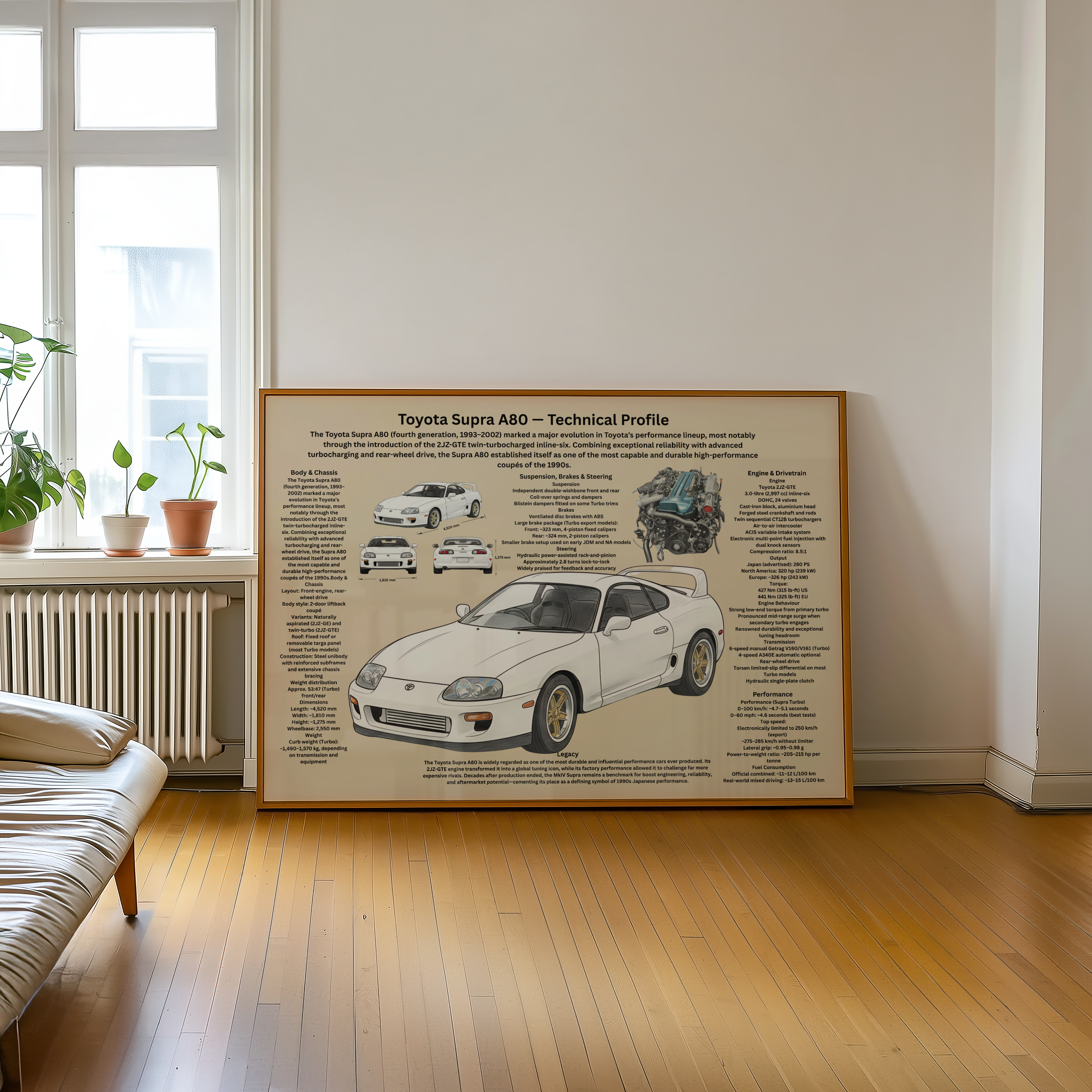 A2 Poster Toyota Supra A80 