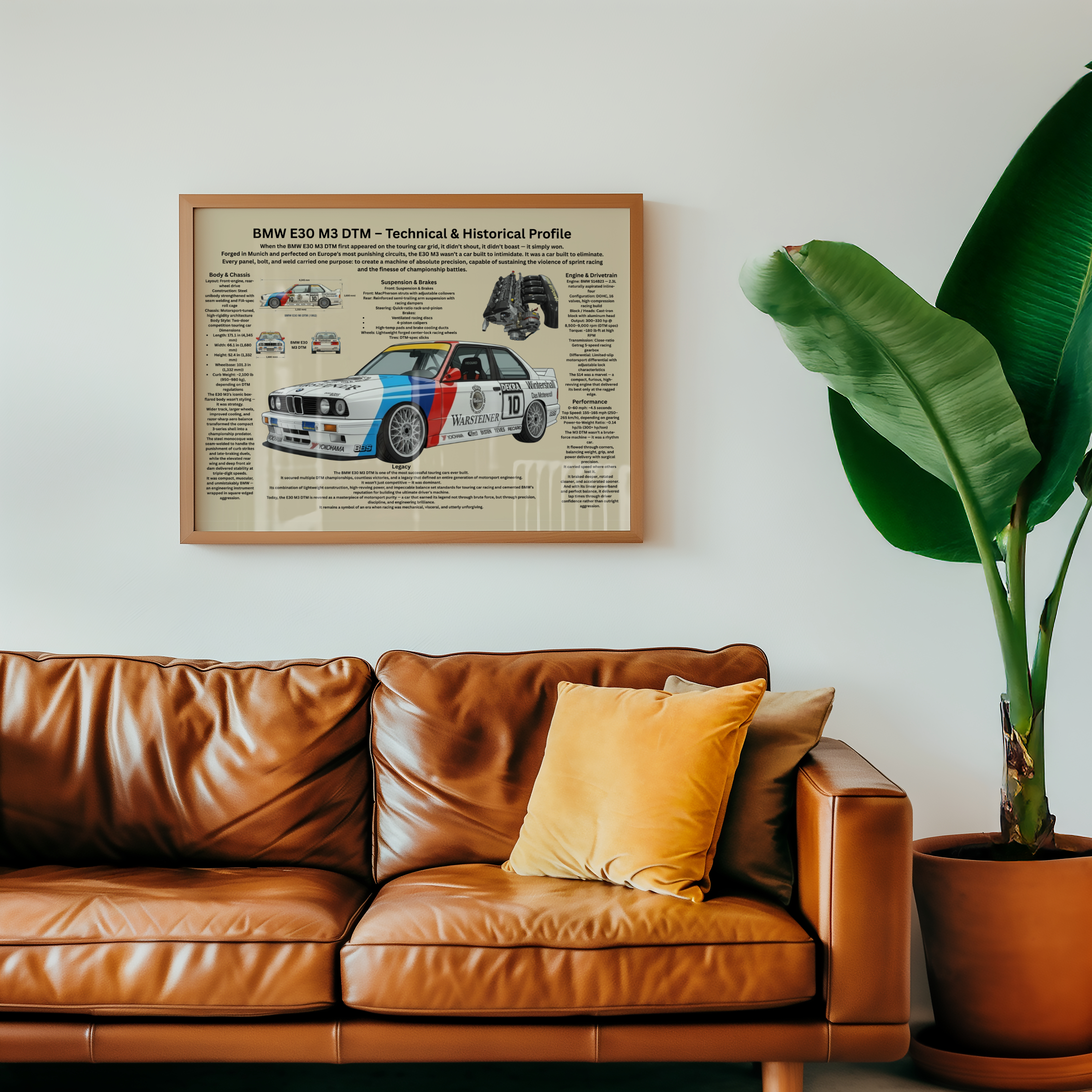 A3 Poster Klassisk Touringcar – Teknisk Motorsportillustration