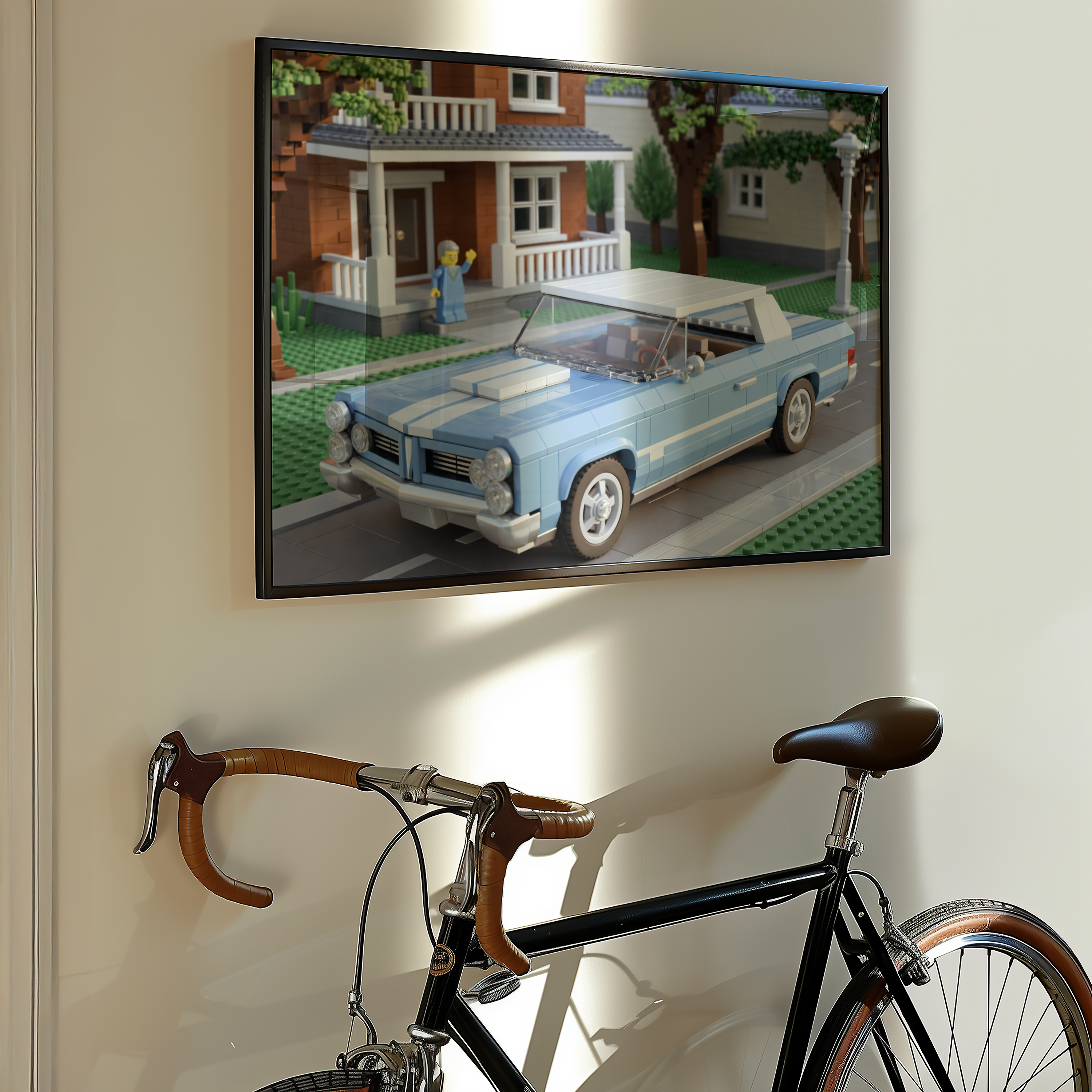 A2 Poster Vintage Kombibil – Retro Brick-Style Illustration