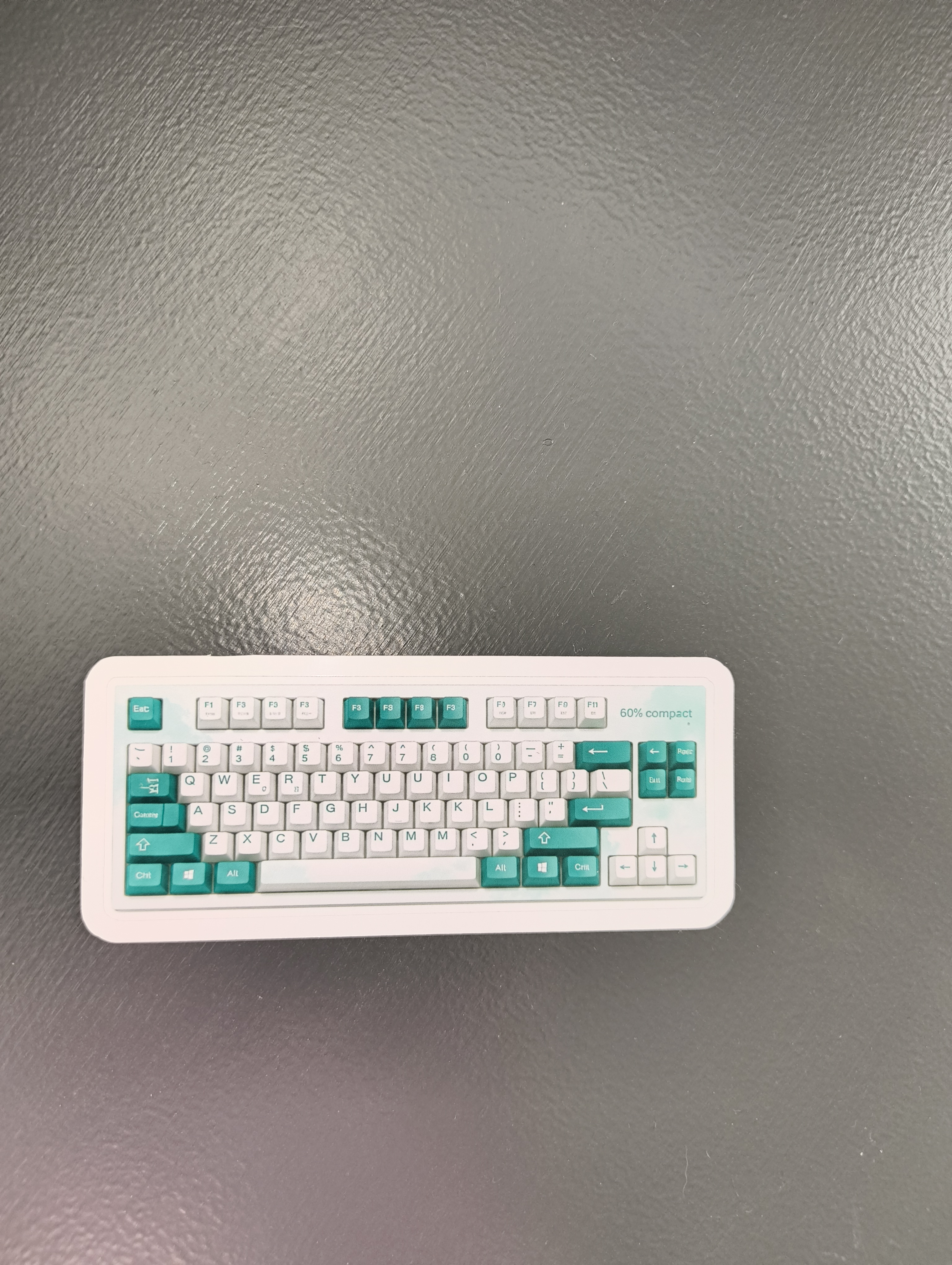 Kompakt klistermärke för mekaniskt tangentbord - 1 st. (11x4 cm)