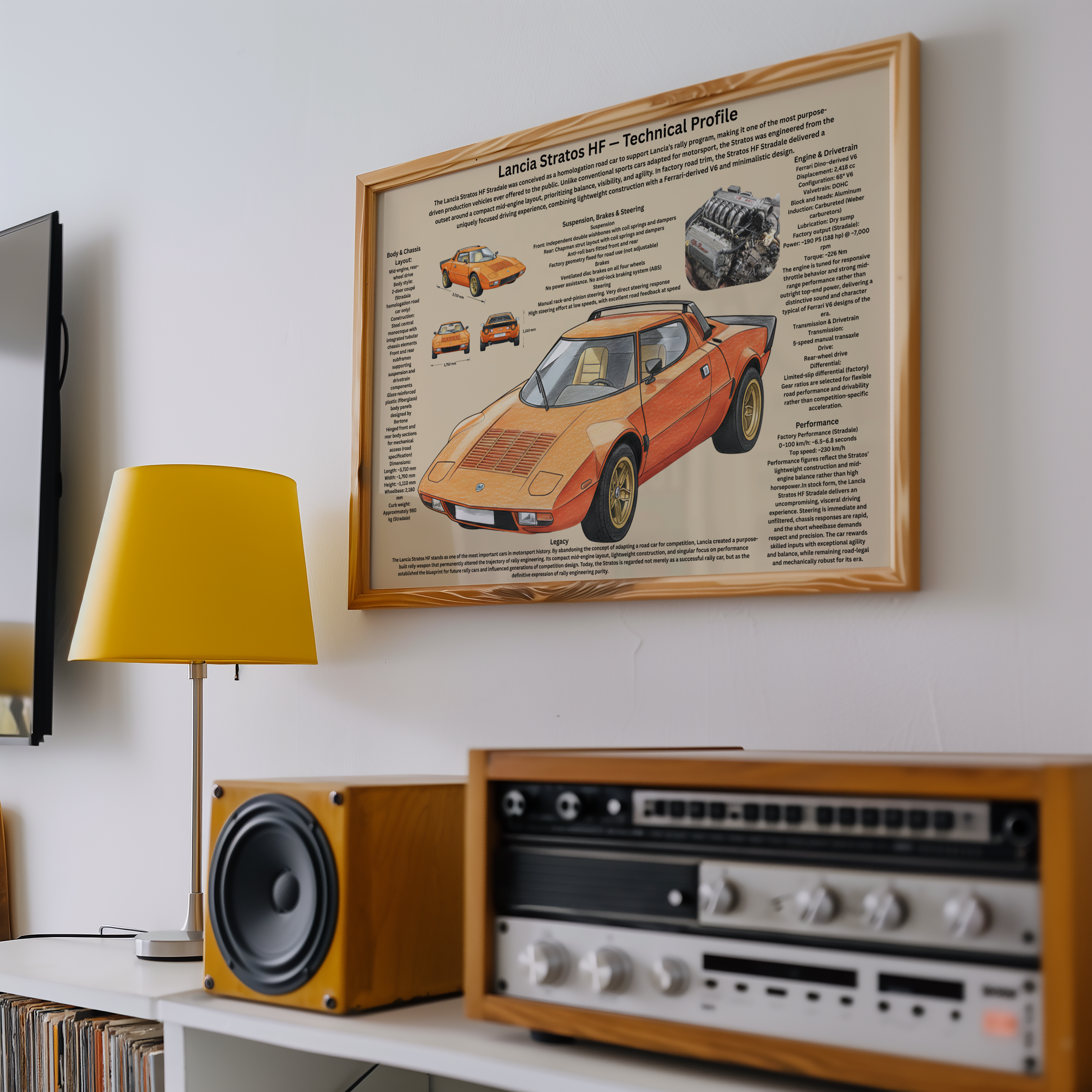 A3 Affisch Lancia Stratos HF