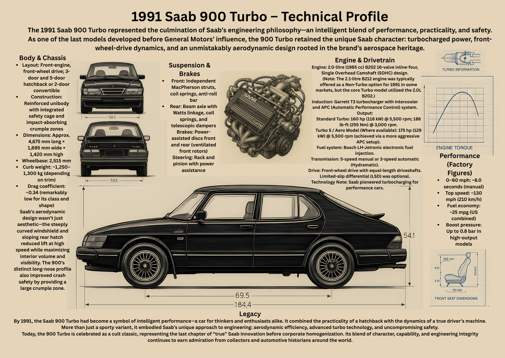 Saab 900 Turbo - Affischer A2