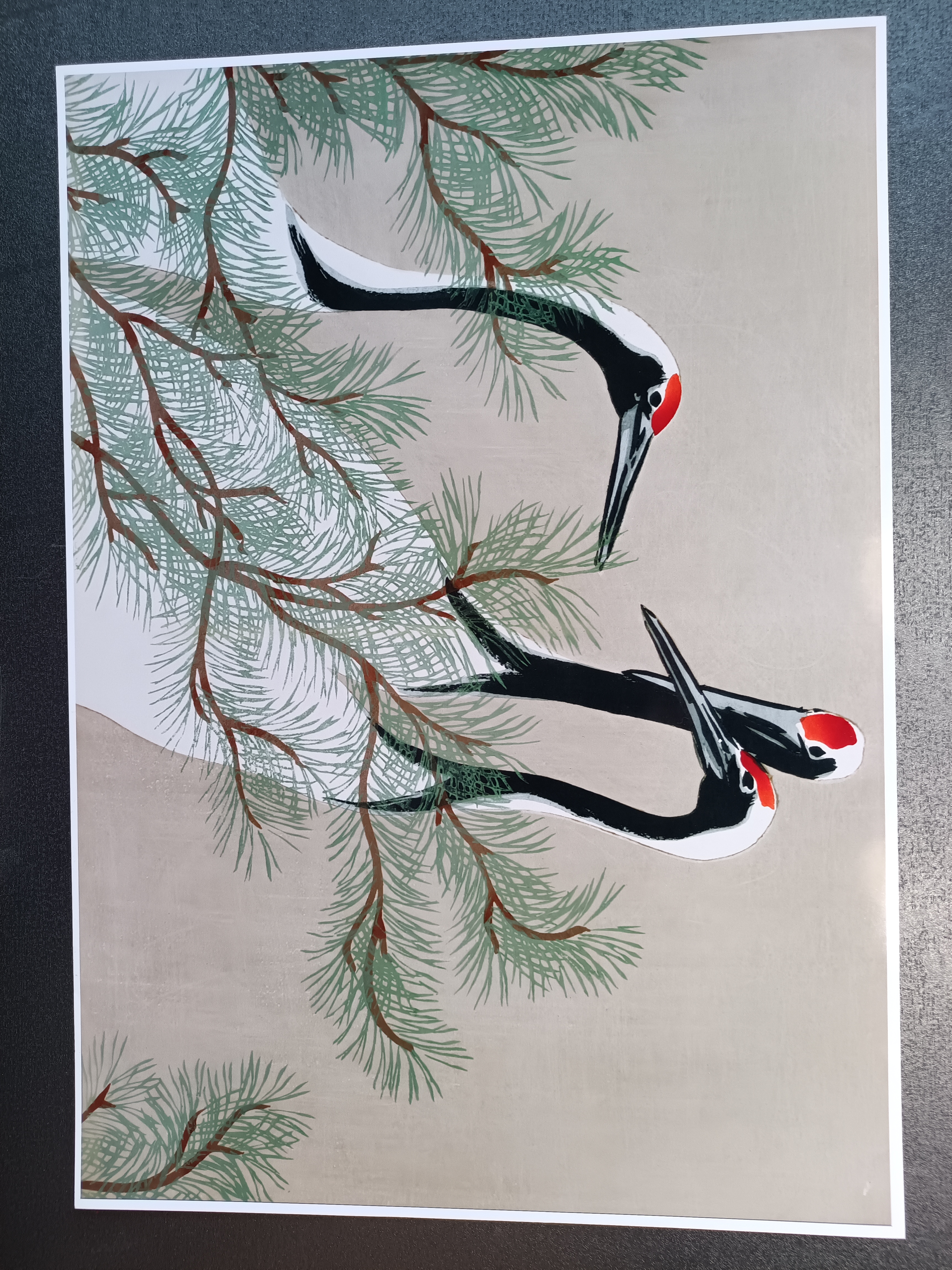 A3 Poster - Japansk konsttryck med tranor