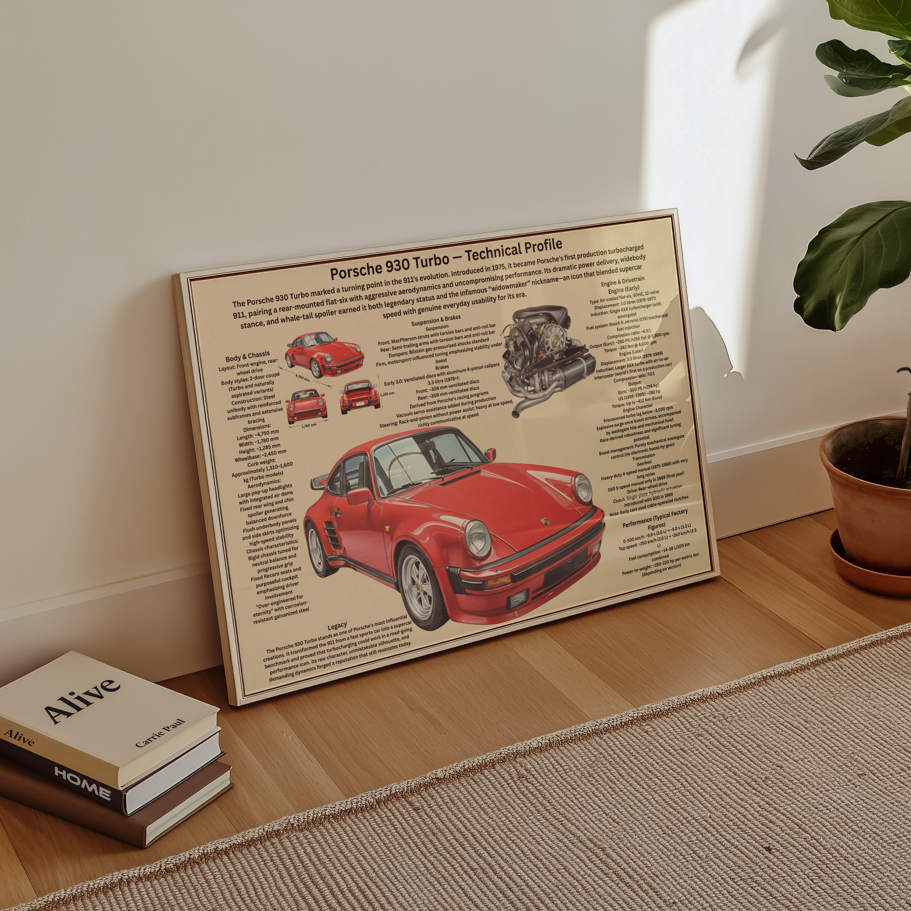 A2 Poster Porsche 930 Turbo 