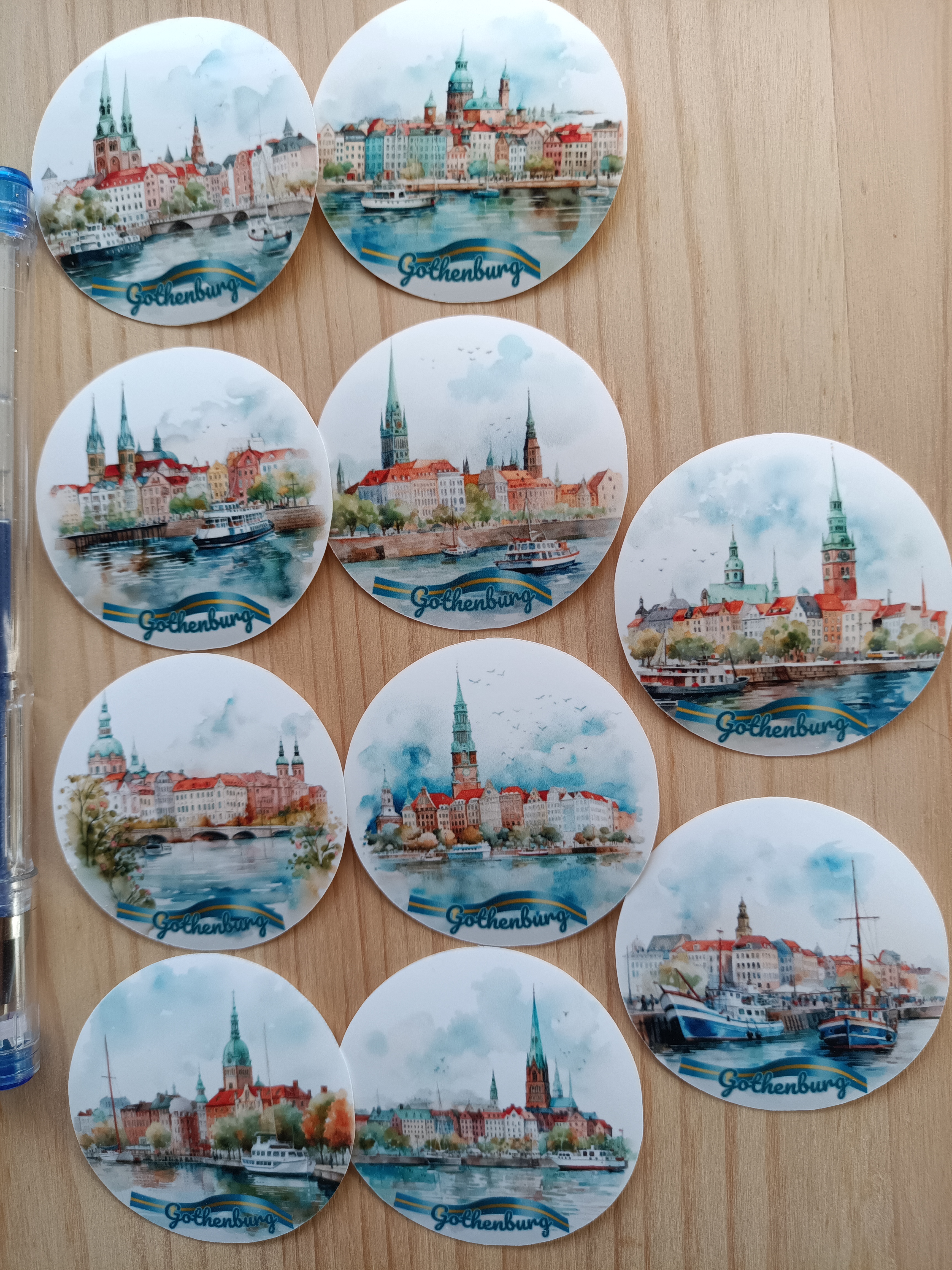 Göteborgsklistermärken - 10 st.