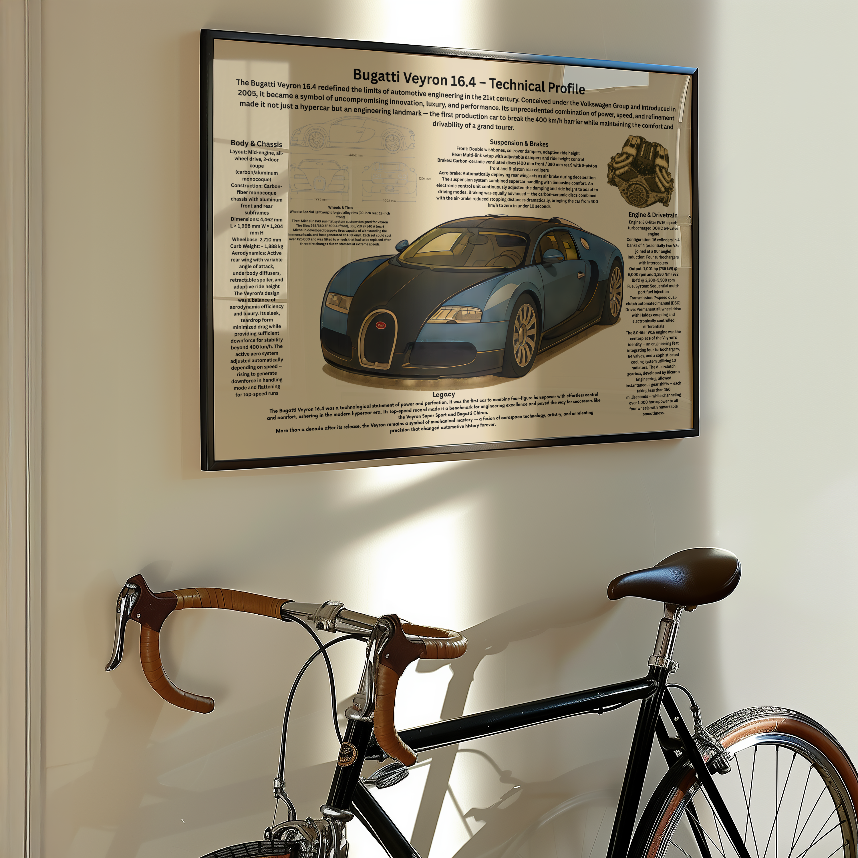 A2 Poster Lyxig Hyperbil – Teknisk Bilillustration