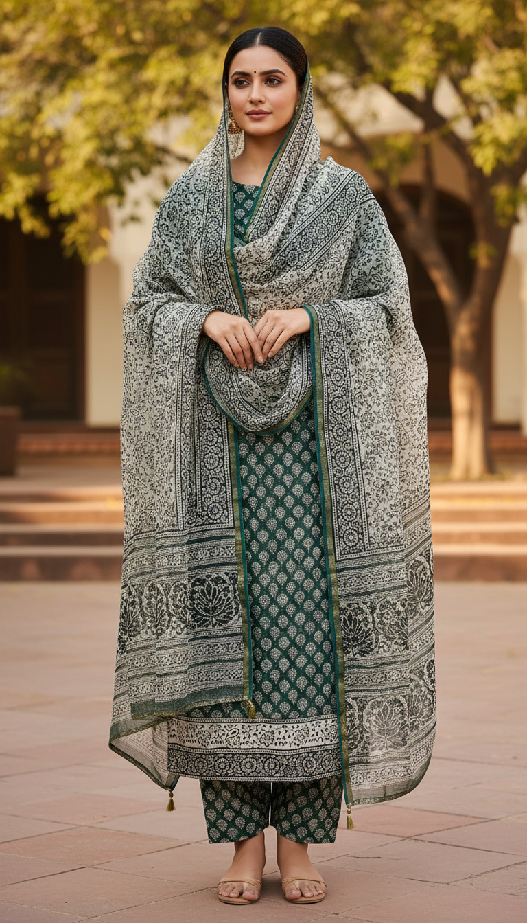 Elegant Printed Salwar Suit Set