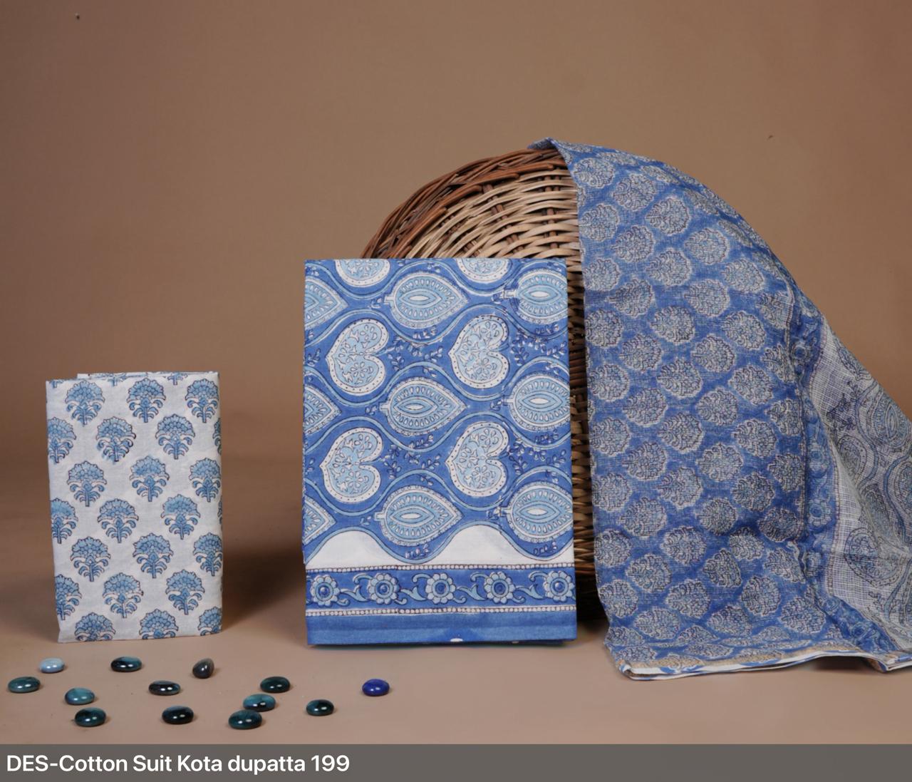 Cotton Suit with Kota Dupatta