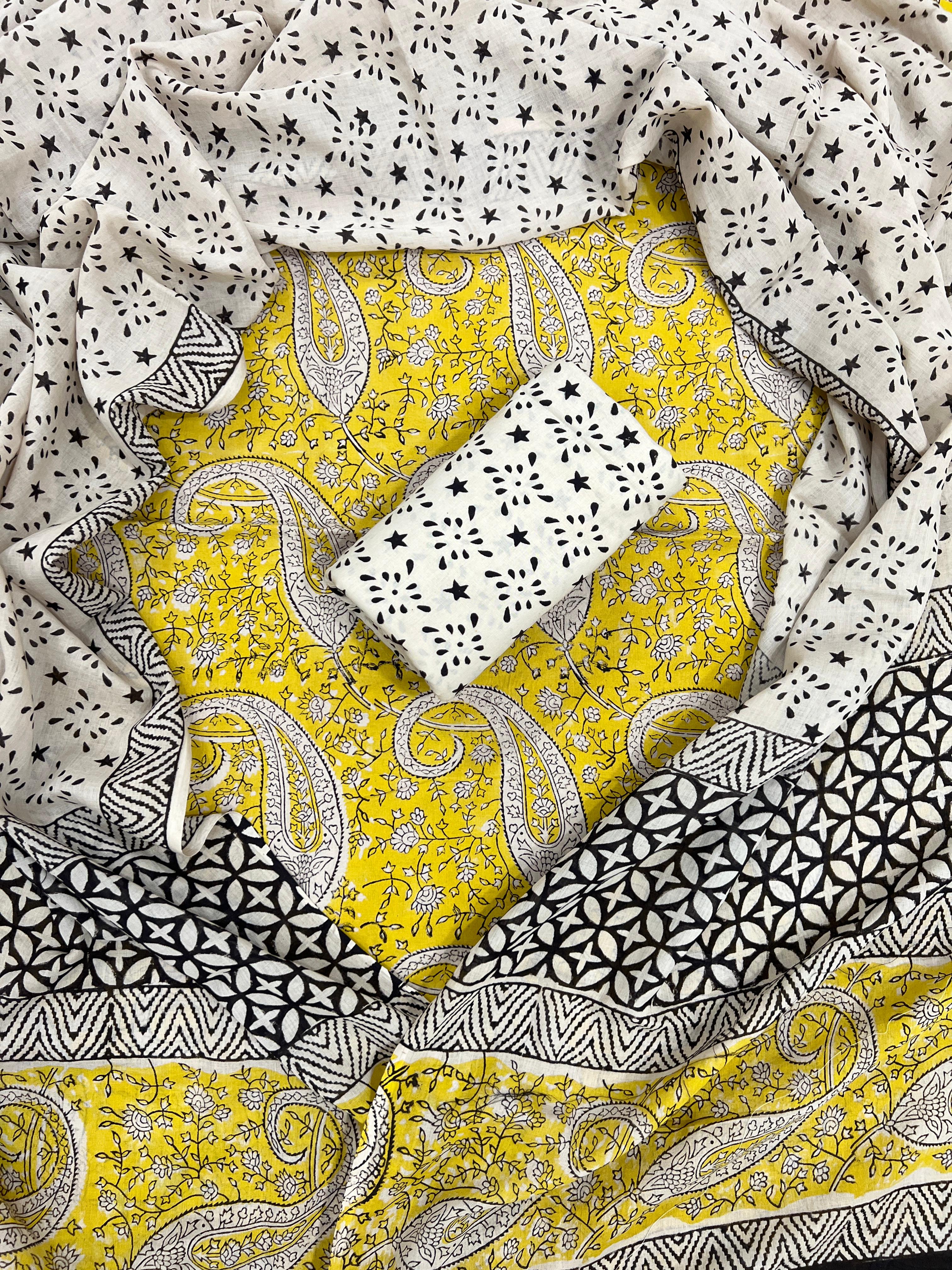 Block Printed Cotton Saree