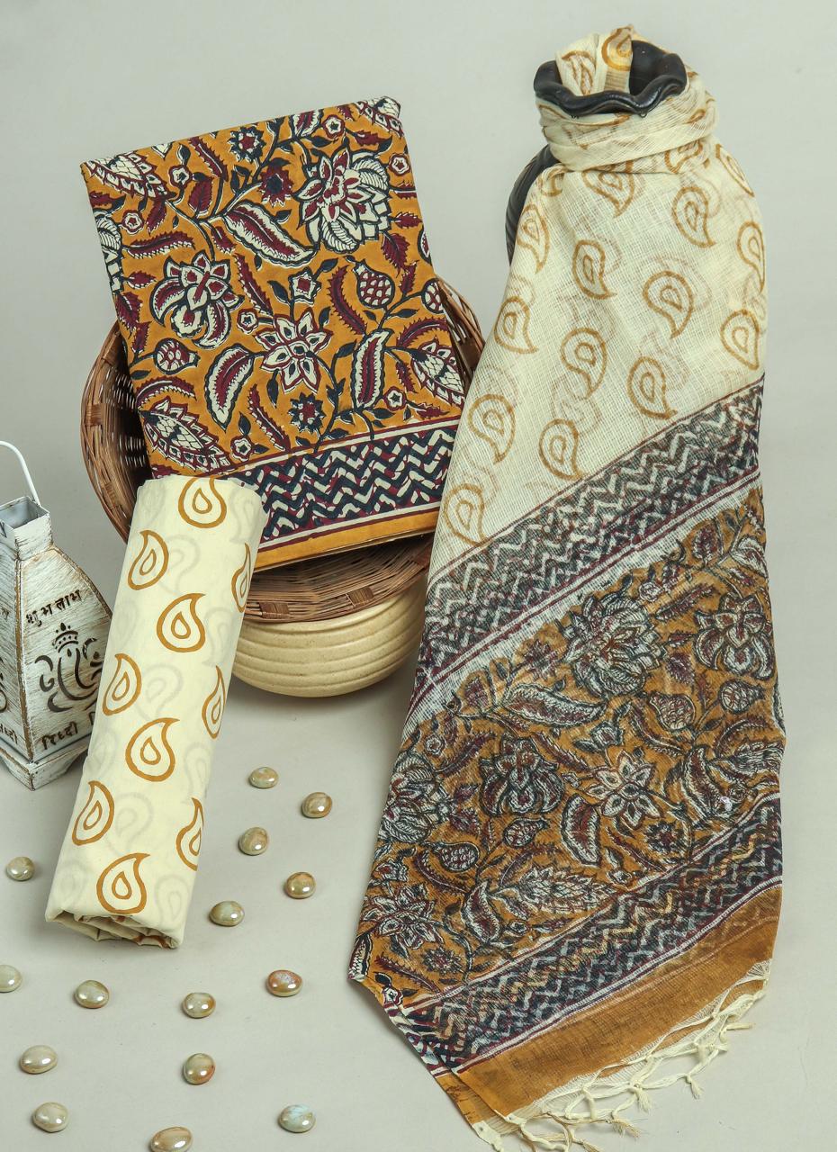 Handcrafted Ethnic Printed Cotton Suit Set