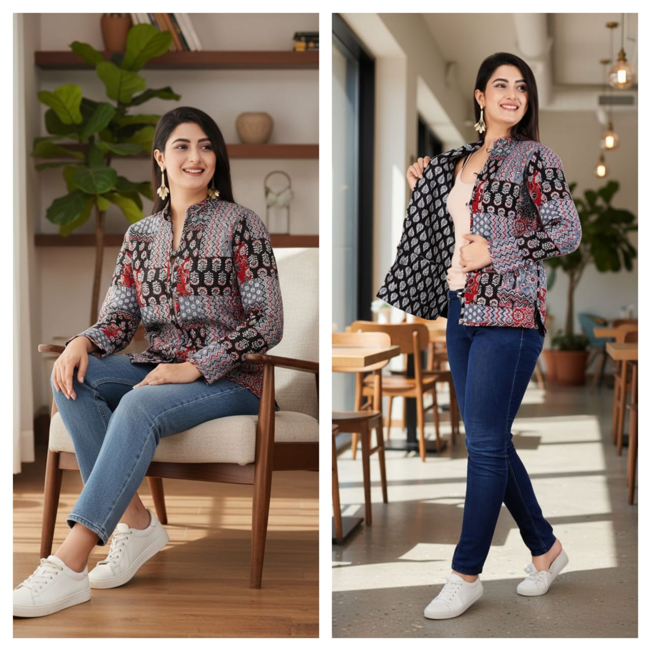 Geometric Pattern Casual Shirt