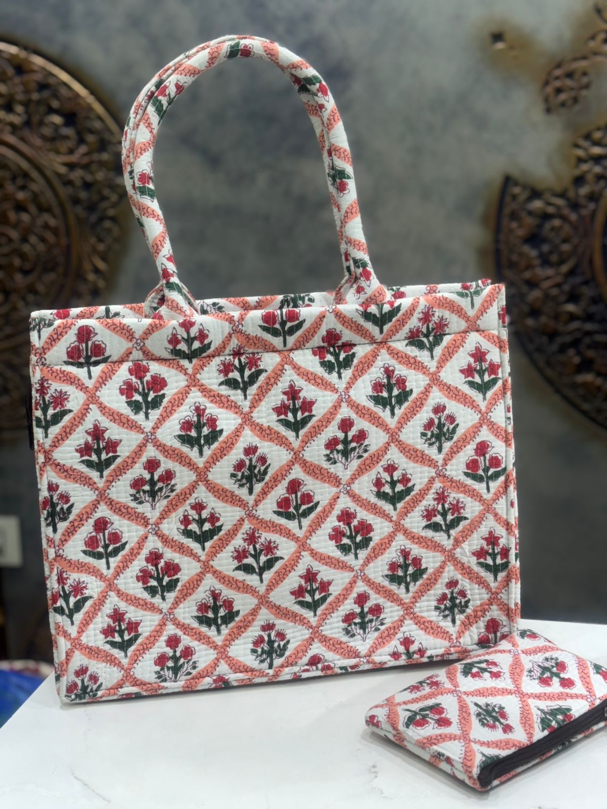Floral Print Handbag Set