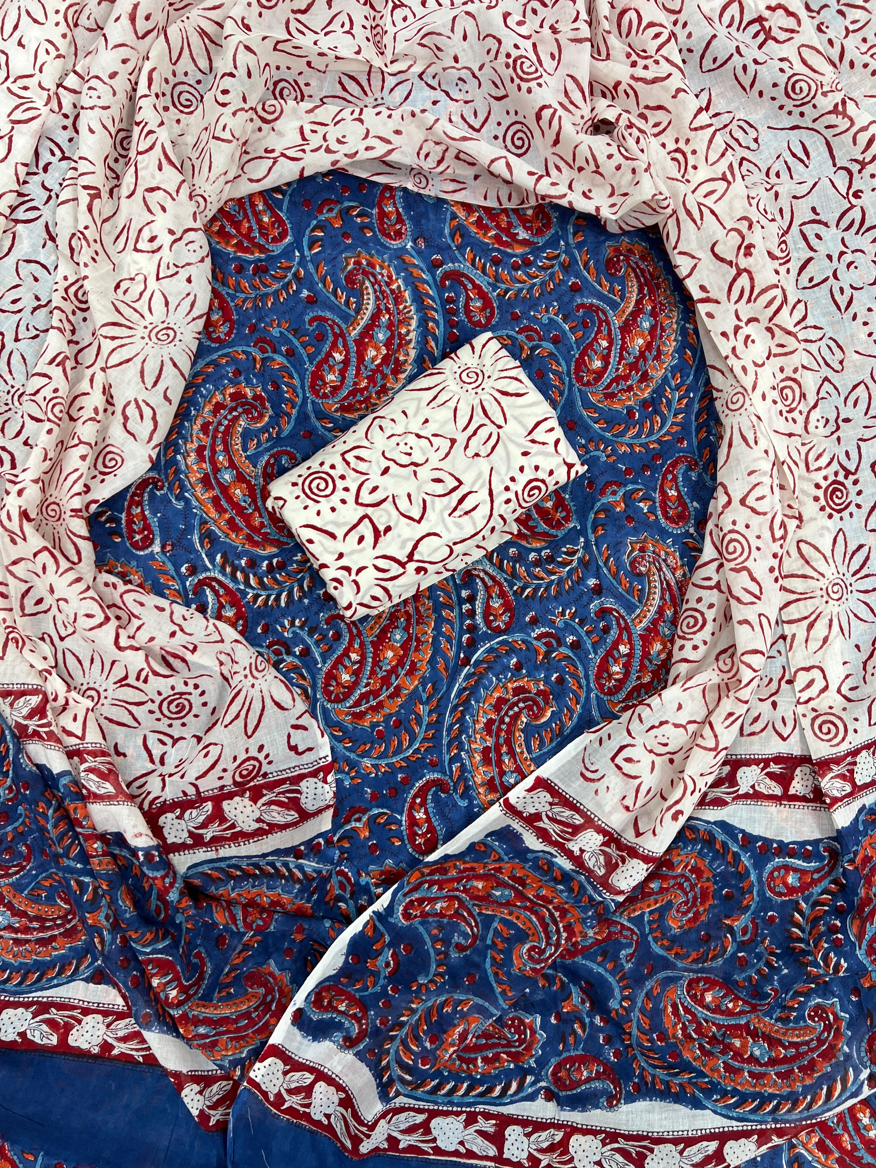 Handcrafted Block Print Cotton Suit Set