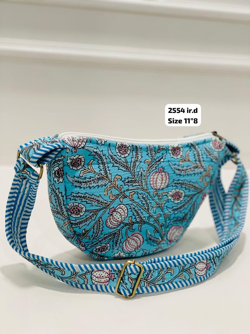 Floral Blue Sling Bag