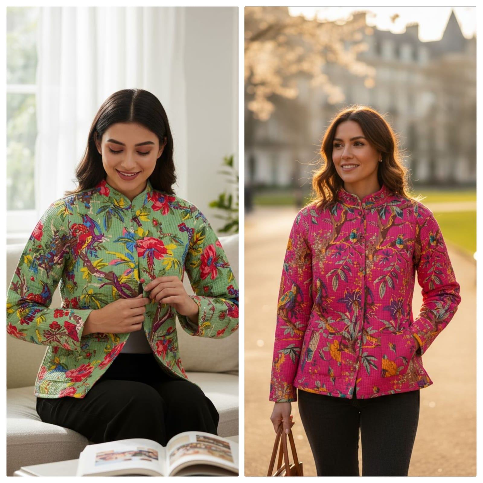 Floral Patterned Women's Jackets