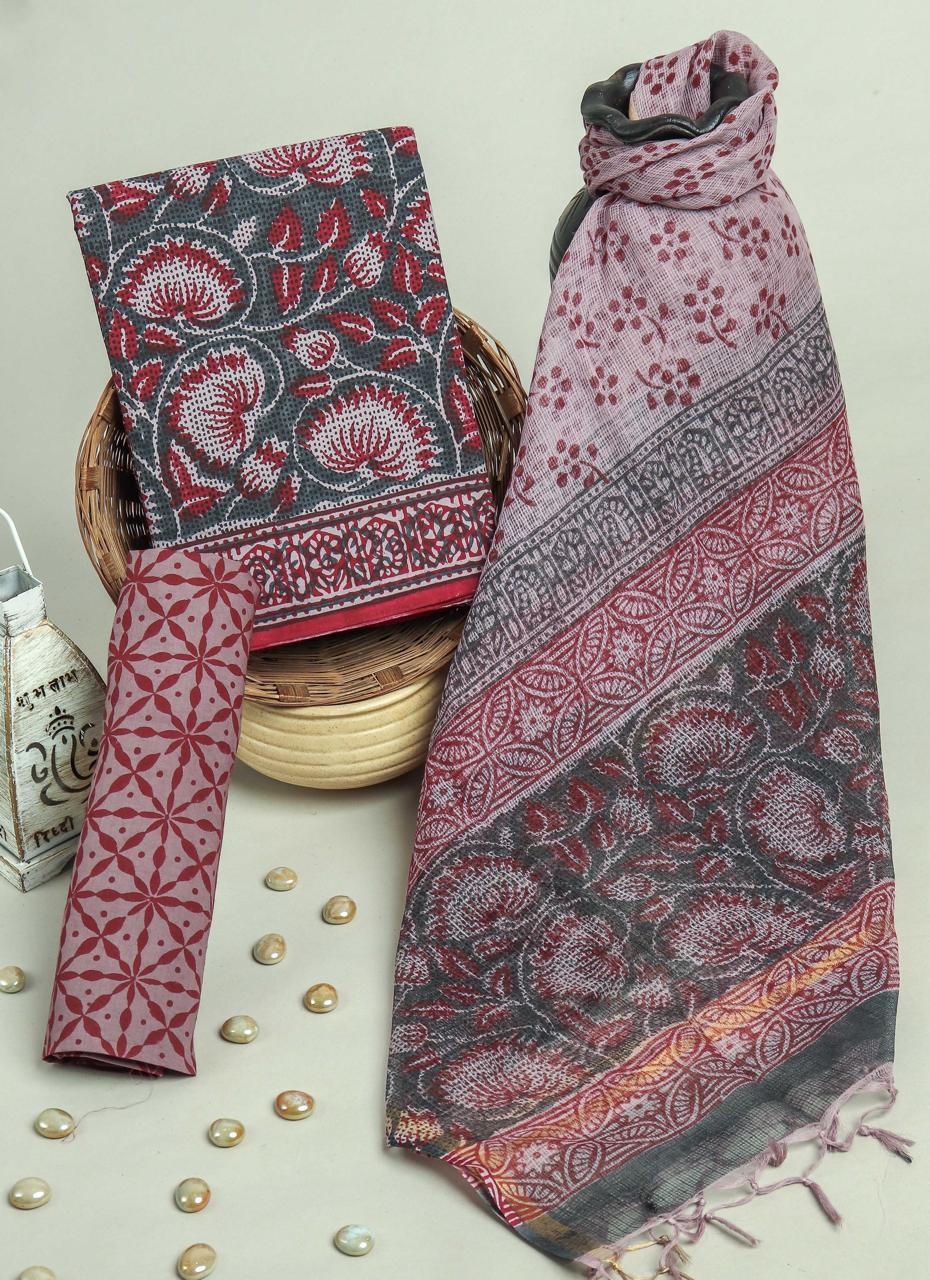 Handcrafted Cotton Dupatta Set