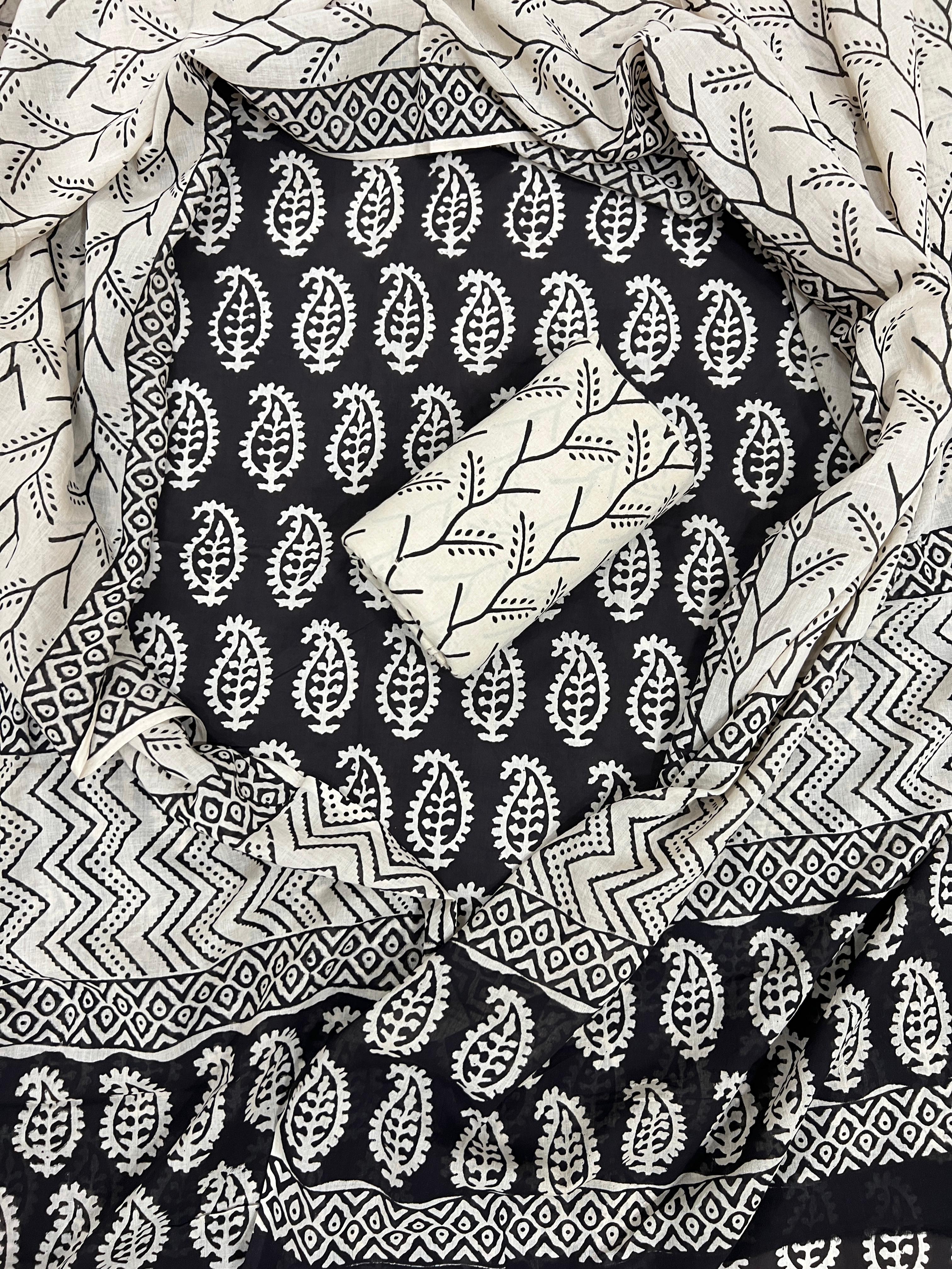 Handblock Printed Cotton Dress Material
