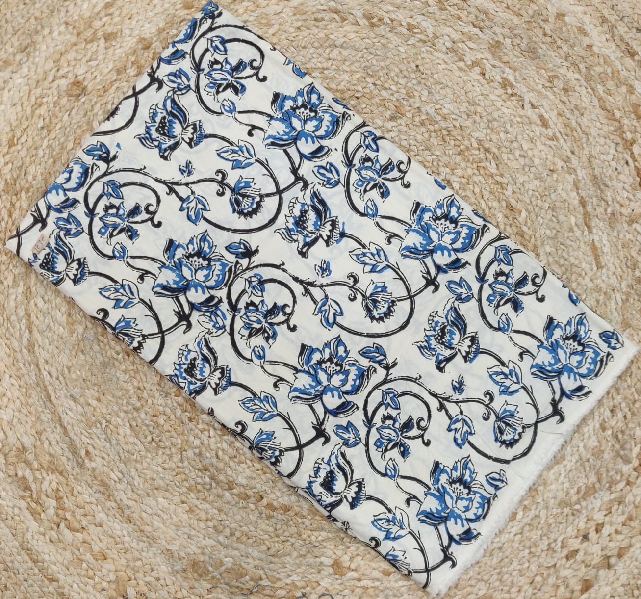 Floral Hand-Block Printed Table Runner