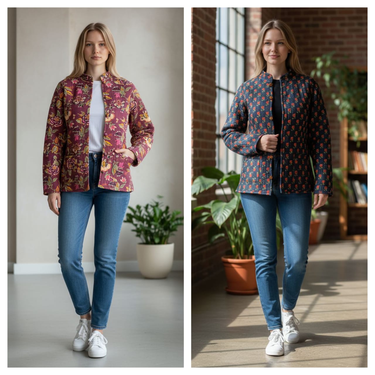 Patterned Casual Jackets