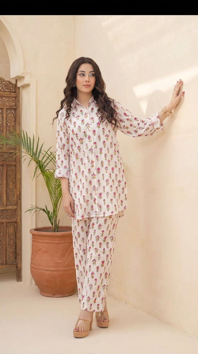 Printed Cotton Coord Set