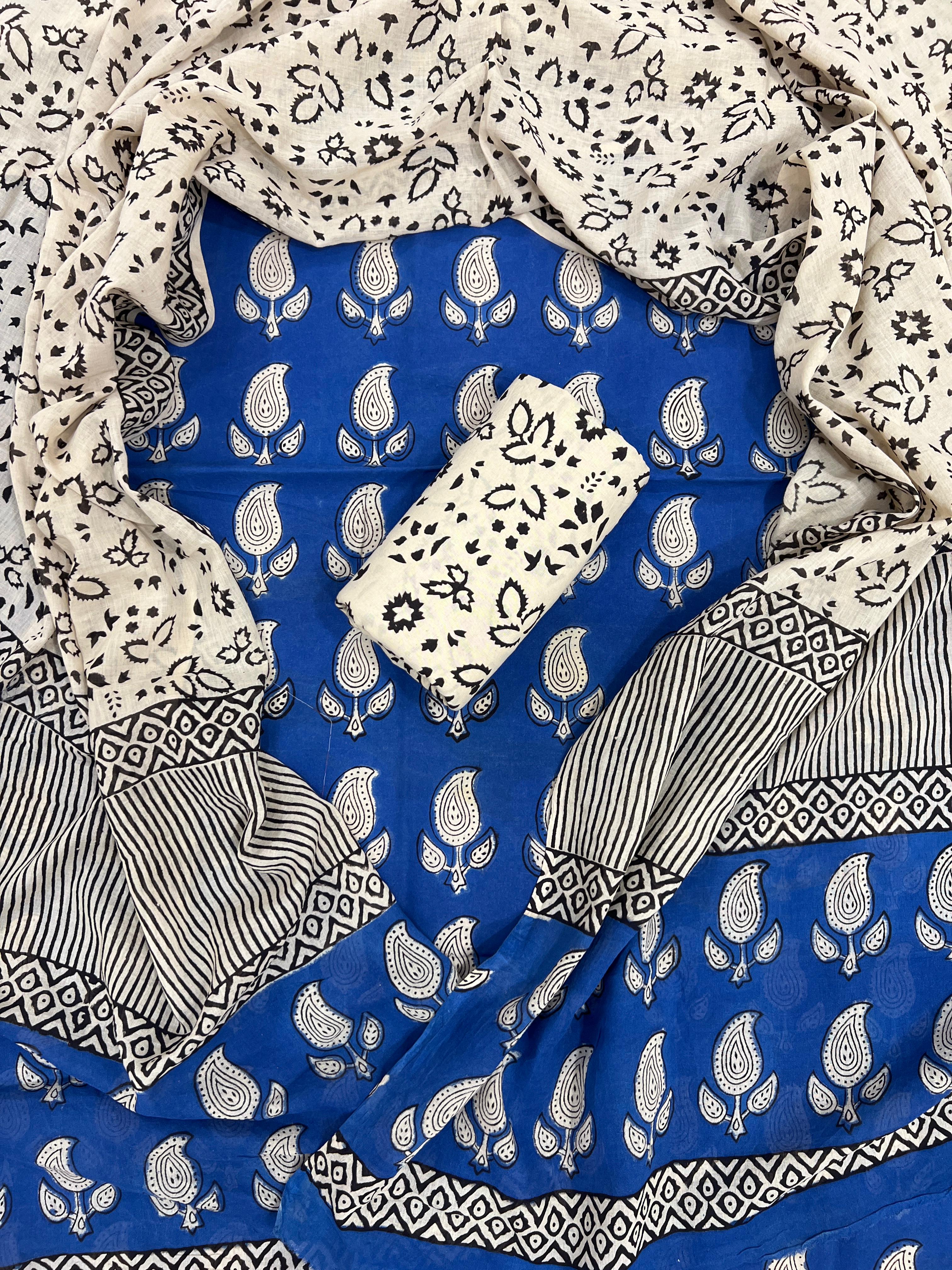 Cotton suits handblock sanganer printed 