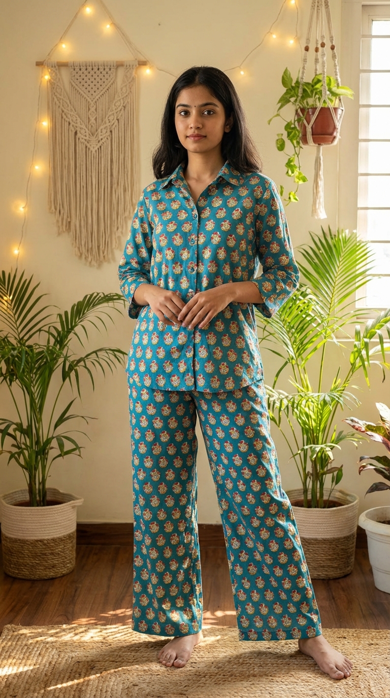 Printed Cotton Coord Set