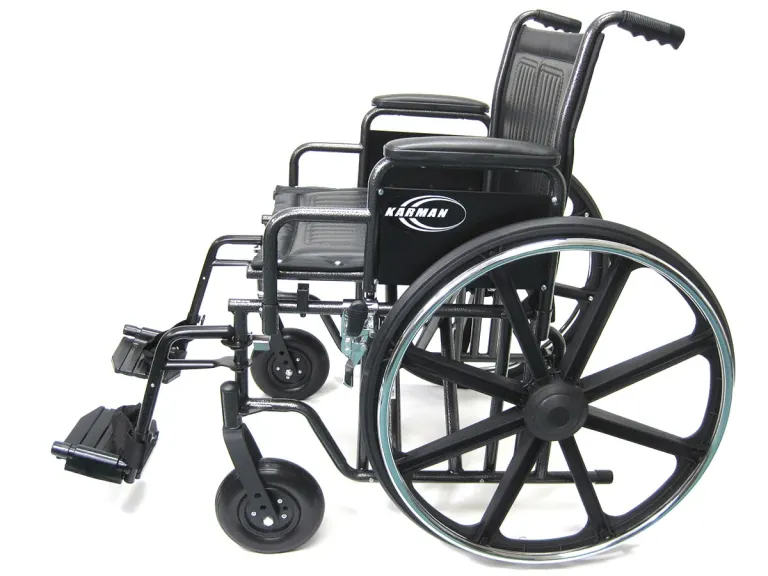 	Karman Bariatric Heavy Duty Wheelchair with Removable Armrest and Adjustable Seat Height