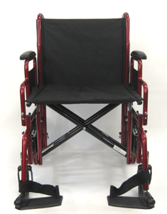 Karman - K-147-  Transport Wheelchair Heavy Duty with Removable Footrest and Armrest