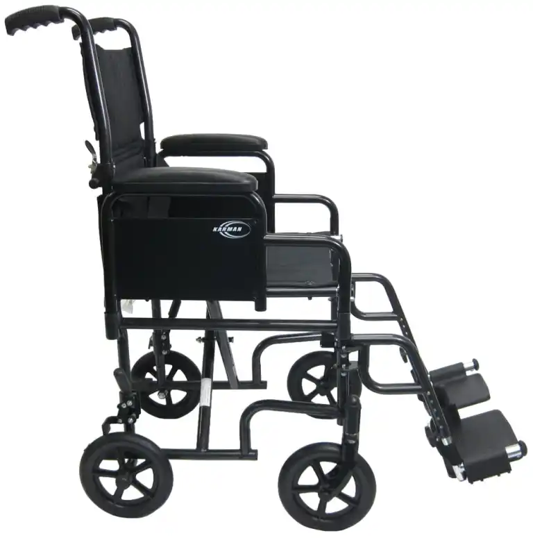 Karman - K-145 - Transport Wheelchair with Removable Armrest and Footrest