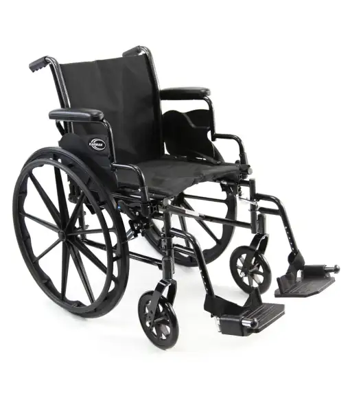 Karman - K-124- Standard Lightweight Steel Wheelchair with Removable Armrest