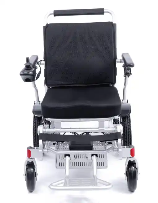 Karman Tranzit Foldable Lightweight Power Wheelchair in Silver/ Black