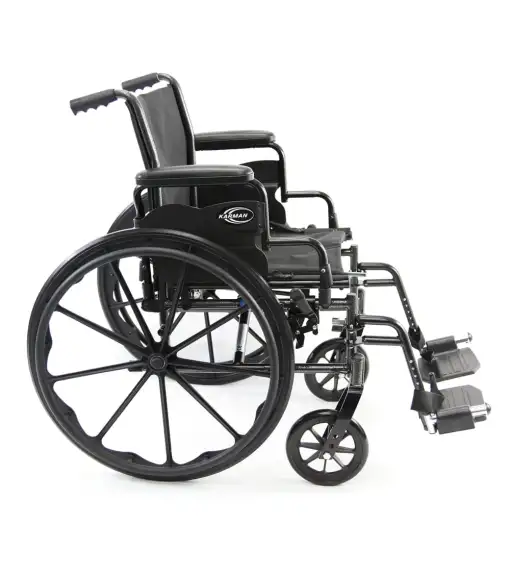 Karman - K-124- Standard Lightweight Steel Wheelchair with Removable Armrest