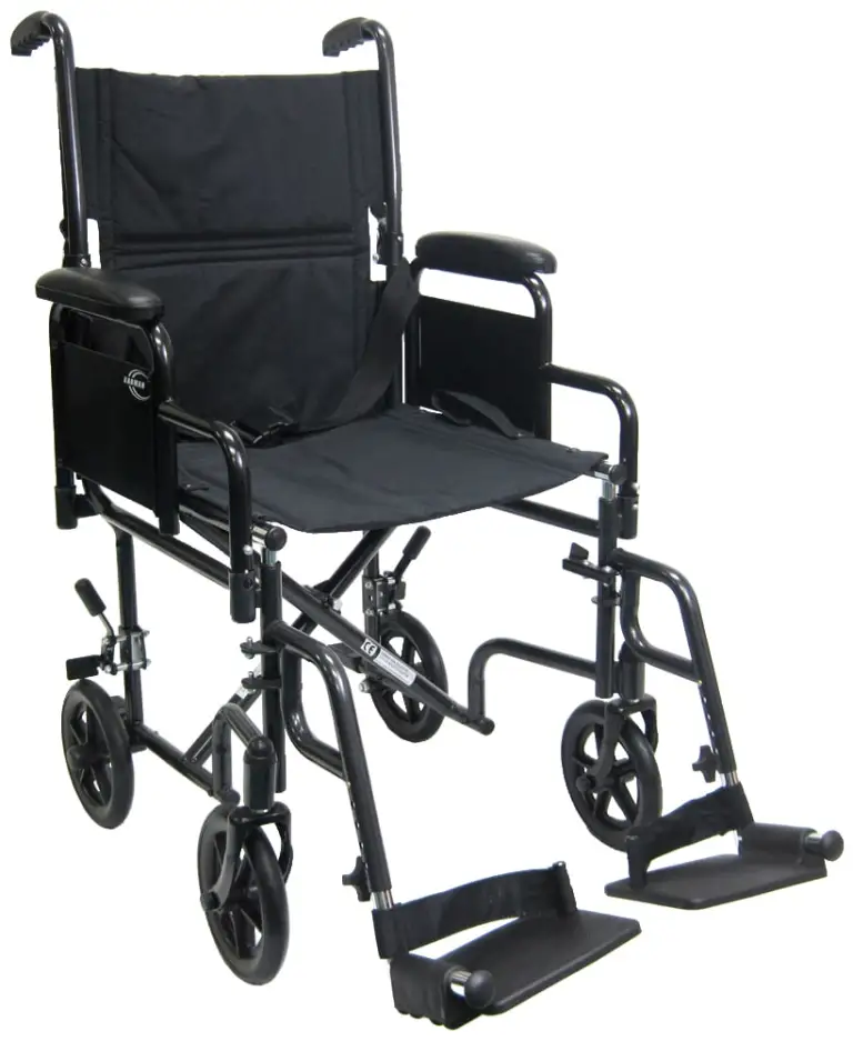 Karman - K-145 - Transport Wheelchair with Removable Armrest and Footrest