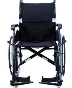  18" seat 24 lbs. Ultra Lightweight Wheelchair with Swing Away Footrest in Black, Burgundy, Silver