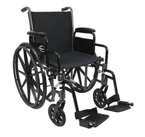 Karman - K-124- Standard Lightweight Steel Wheelchair with Removable Armrest
